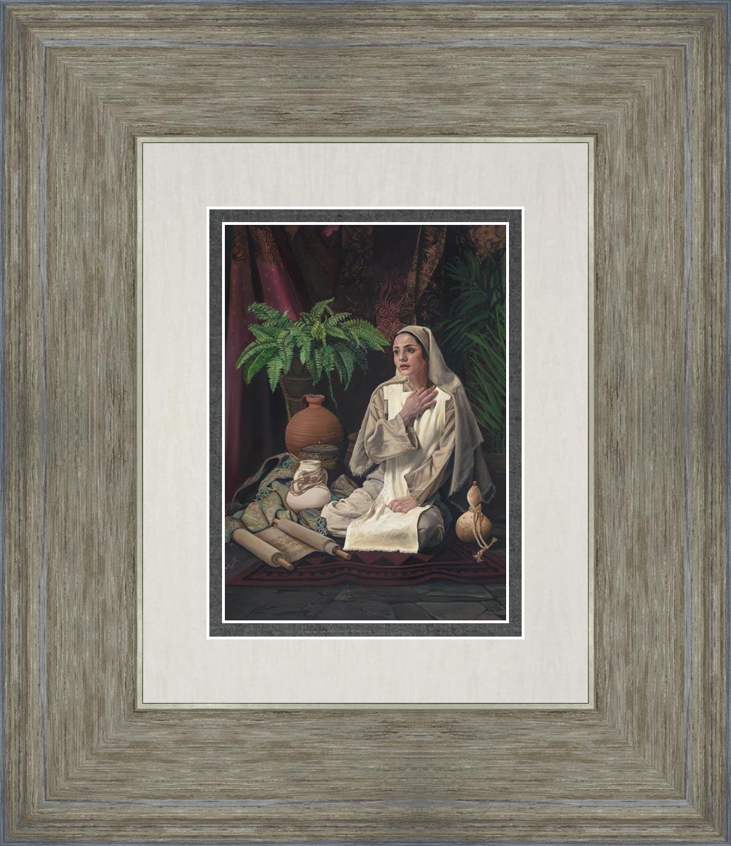 Behold Thy Handmaiden - Elegant Christian Home Decor for Prayer & Meditation | Perfect for Church Altars, Home Worship Spaces & Gift Giving