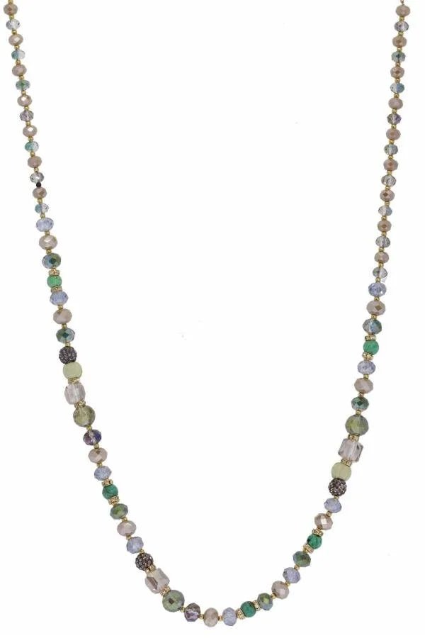Elegant Beaded Multi-Strand Long Necklace for Women - Perfect for Boho, Party, and Wedding Accessories