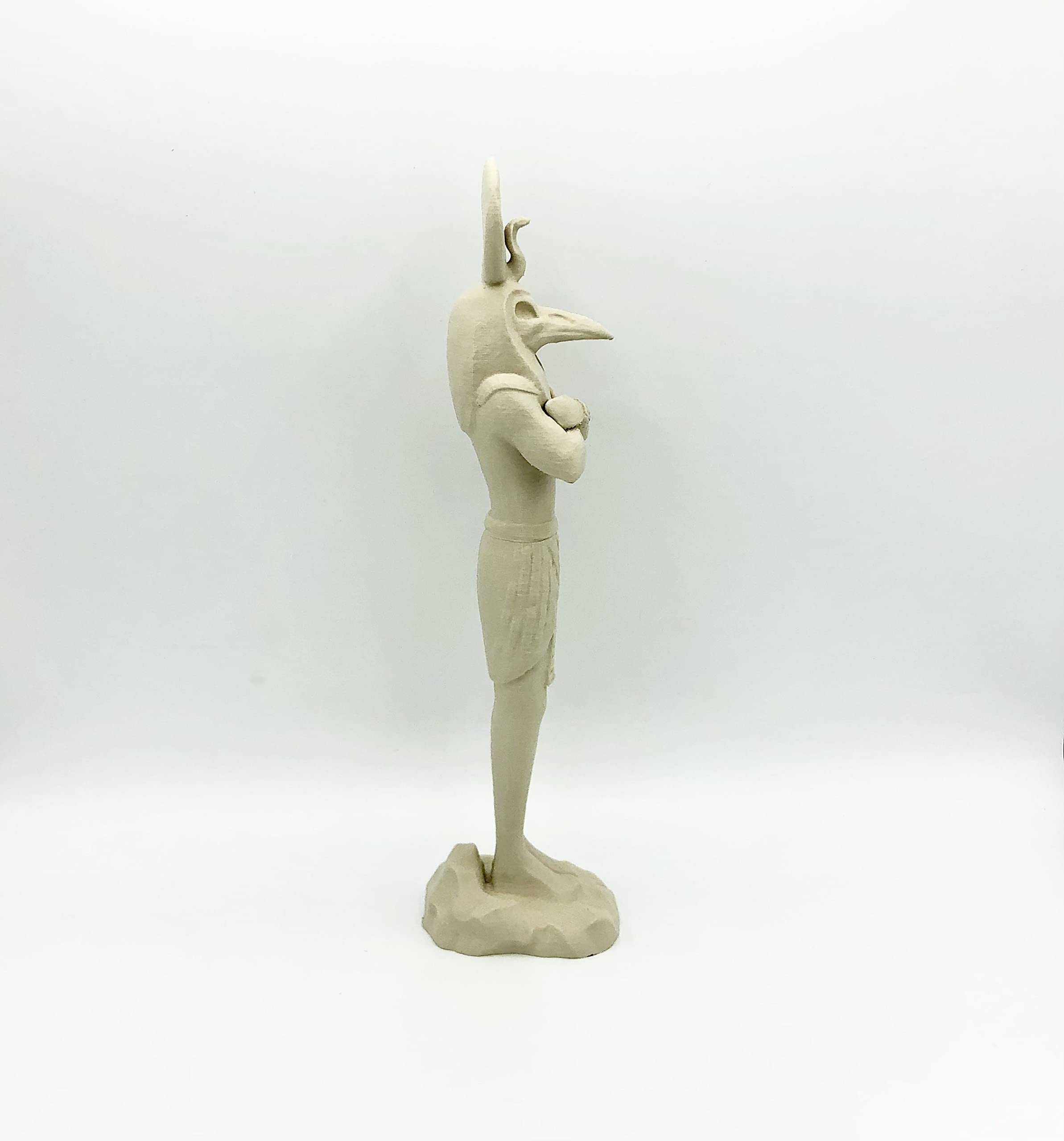 Khonshu Imprisoned Ushabti - 3D Printed Egyptian God Statue, Small Bone Resin Desk Diorama for Collectors & Mythology Fans - Perfect for Home Office Decor, Gaming Setup & Ancient Egypt Themed Displays