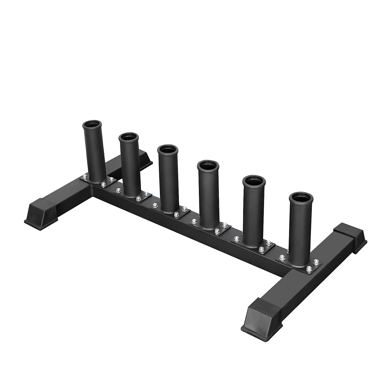 Luwint Freestanding Barbell Holder - Vertical 6 Bar Storage Rack for 2'' Olympic Weight Bars | Heavy Duty Gym Equipment for Home & Commercial Use | Perfect for Weightlifting, CrossFit & Strength Training