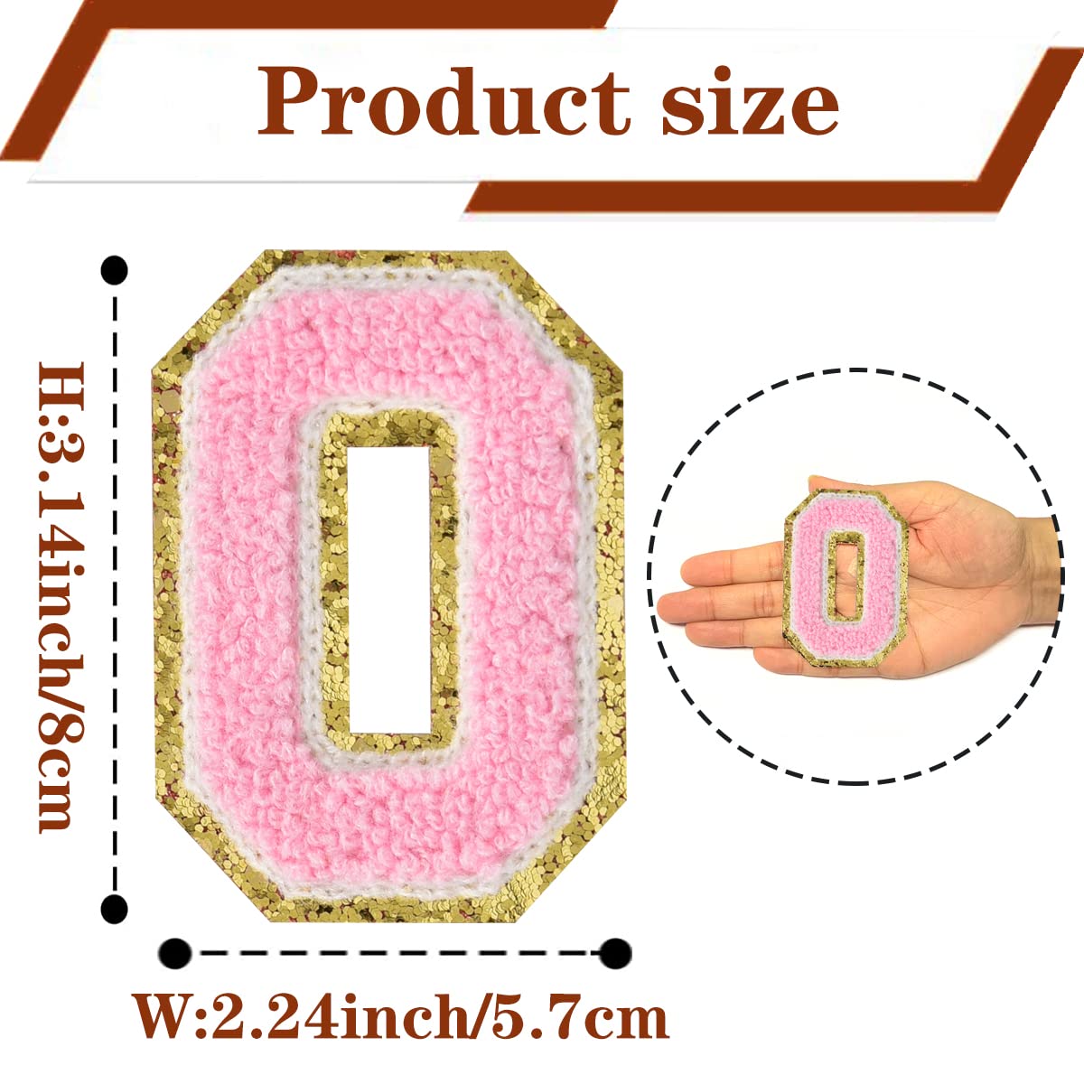 Custom Iron On Letters & Glitter Patches for Clothing - 6Pieces Pink Letter Stickers (3.14inch Height) for Jackets, Hats & DIY Crafts - Perfect for Personalizing Denim, Backpacks & Gifts