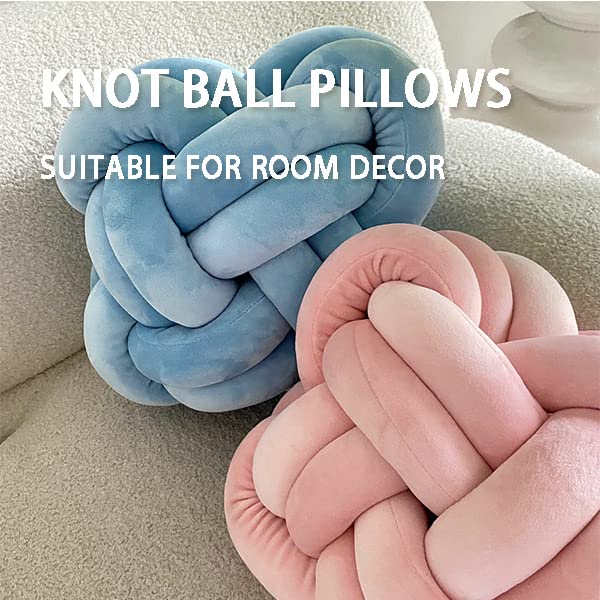 Light Purple Velvet Knot Pillow Ball - 12x12 Round Sofa Throw Pillow, Soft Decorative Cushion for Bedroom & Living Room Decor | Cozy Home Accent, Perfect for Couches, Chairs and Beds