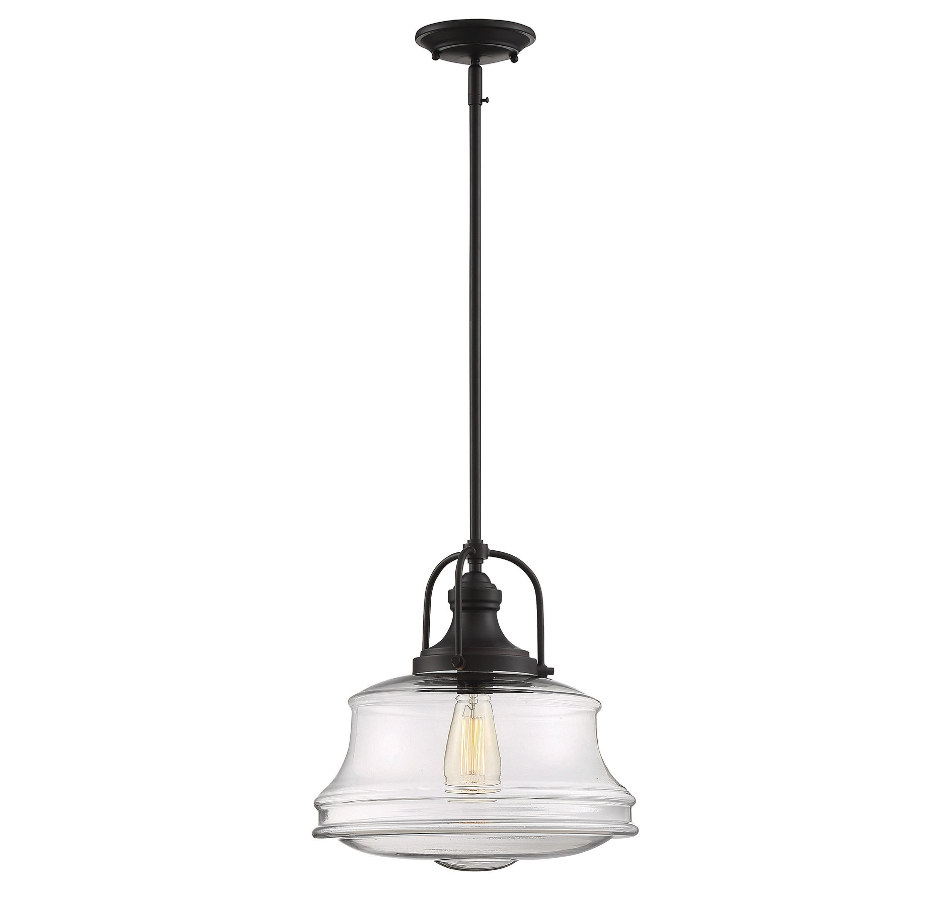 Savoy House 7-5012-1-13 Modern Single Light Pendant Fixture - Elegant Dining Room Lighting for Kitchen Island, Foyer & Bedroom Decor