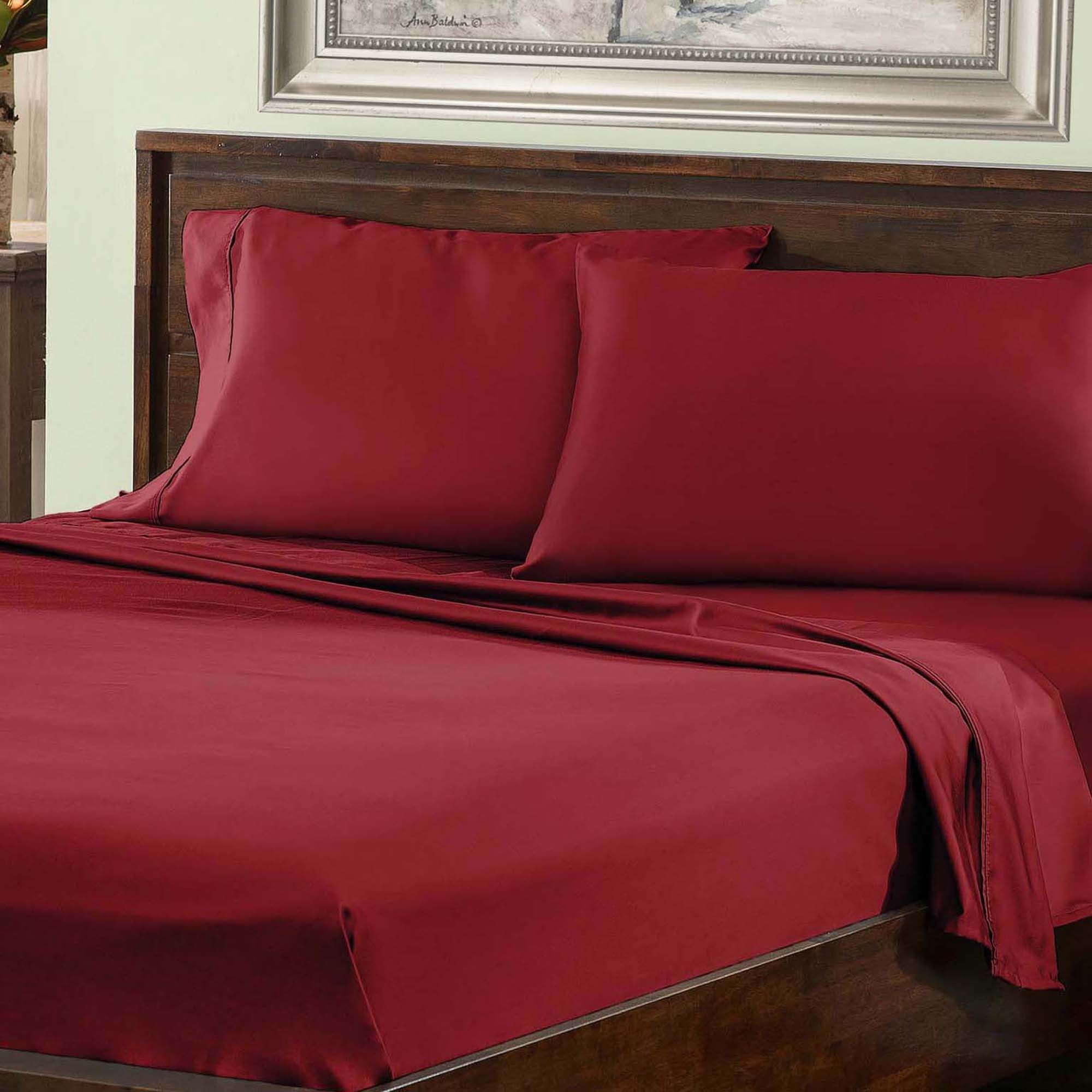 800 Thread Count Cotton Blend Deep Pocket Sheet Set - Queen Size, Soft & Breathable for Ultimate Comfort - Perfect for Bedroom, Guest Room, and Hotel Use