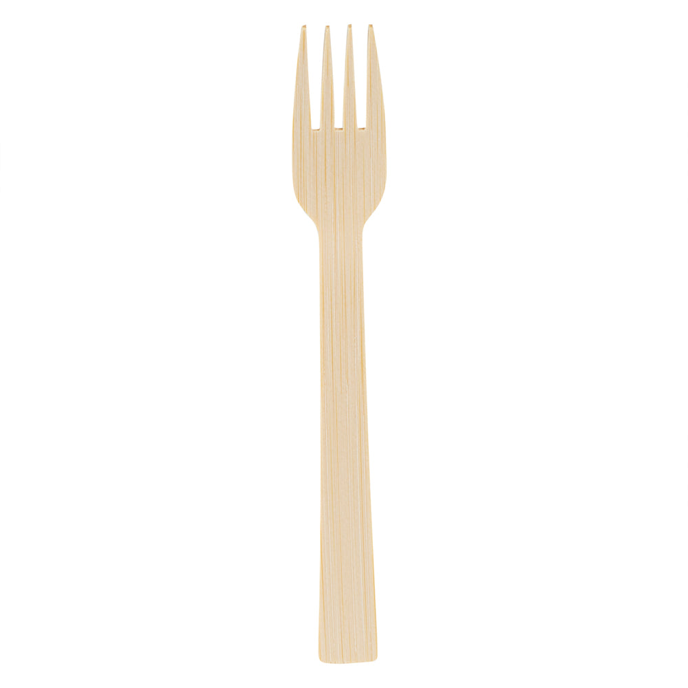 Eco-Friendly Bamboo Disposable Forks - 100 Count, 7 Inch Natural Bamboo Cutlery with Kraft Paper Pouch | Perfect for Picnics, Parties, Camping & Sustainable Dining