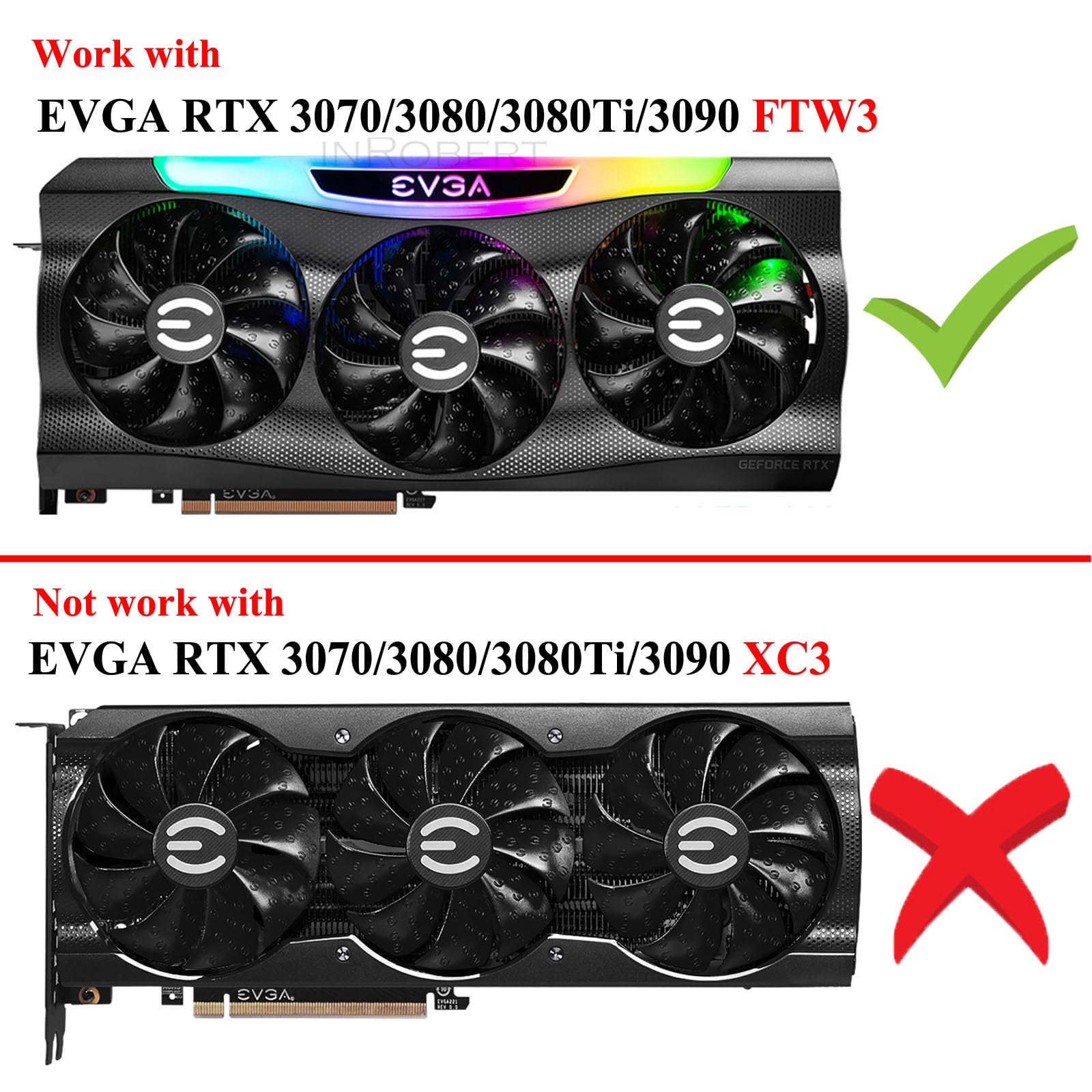 EVGA RTX 3070 3080 TI 3090 FTW3 Ultra GPU Cooling Fan Replacement - PLD09220S12H Graphics Card Fan (Fan-A) for Enhanced Gaming & Mining Performance