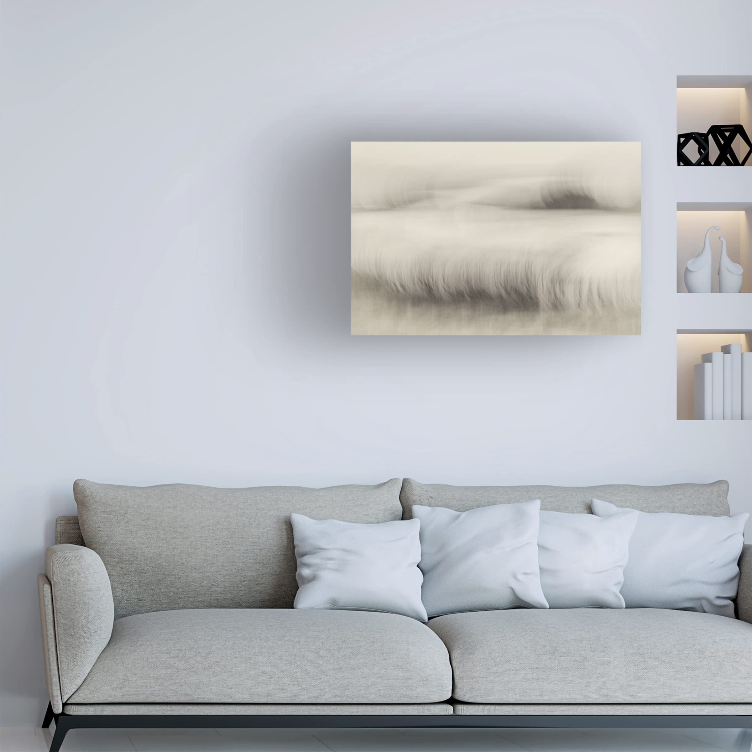 Trademark Fine Art 'Waterside' Canvas Painting by Nel Talen - Stunning Landscape Wall Art for Living Room, Bedroom & Office Decor