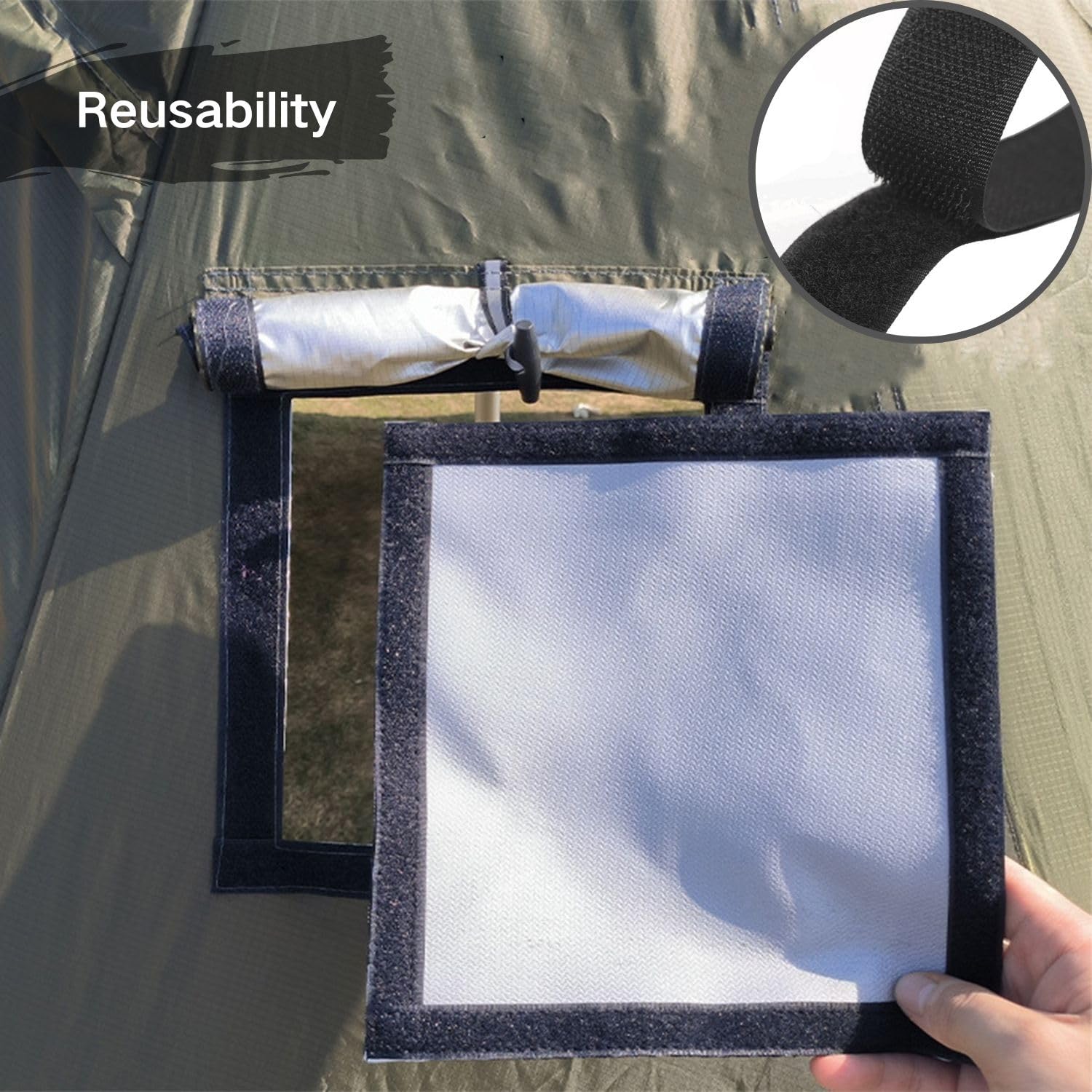 SOLOWILDER Flame-Retardant Stove Jack Kit for Hot Tents - 9.4