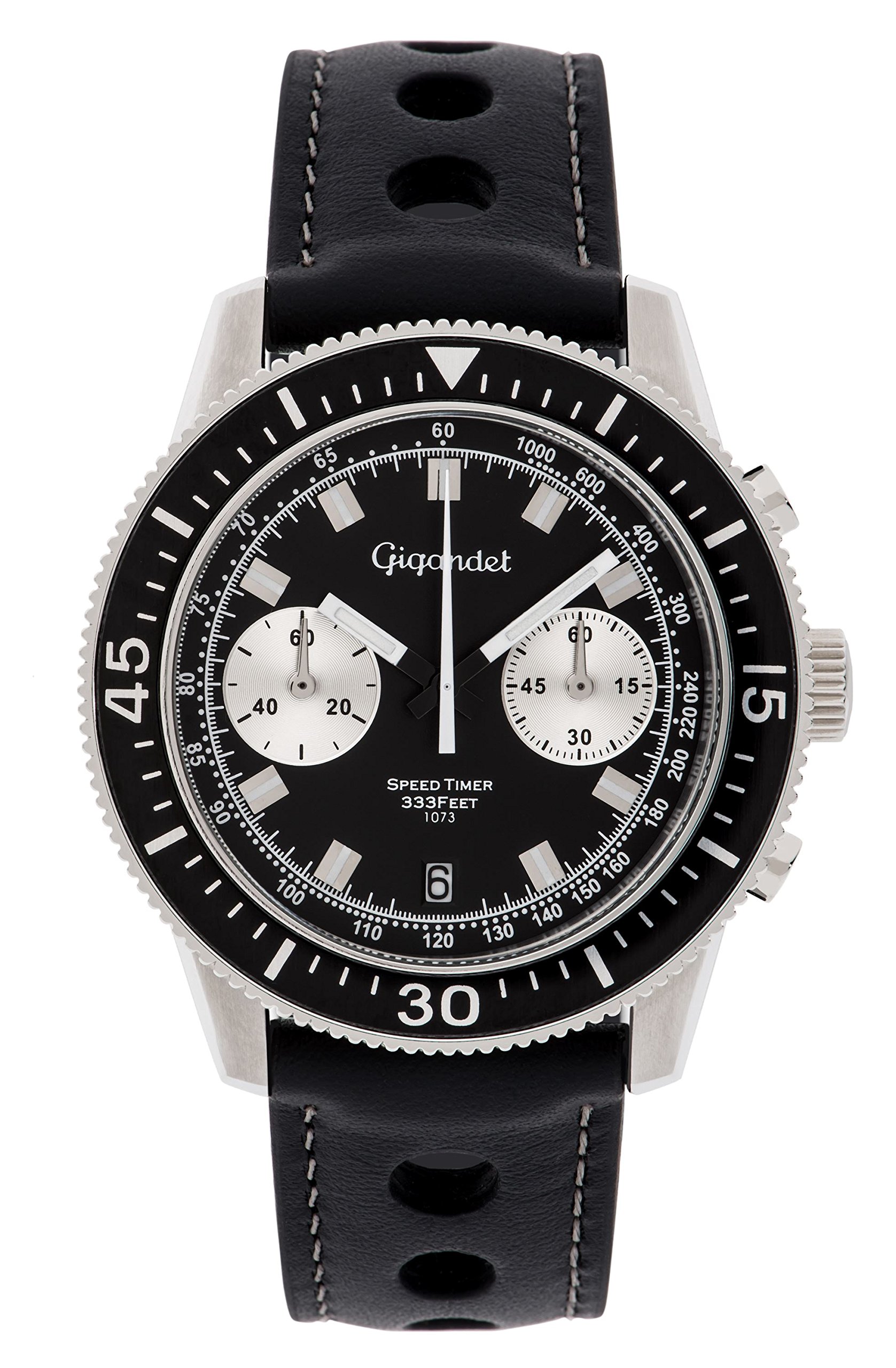 Gigandet Speed Timer Men's Analog Quartz Chronograph Watch - Black G7-005 | Waterproof Sports Watch for Diving, Racing & Everyday Wear