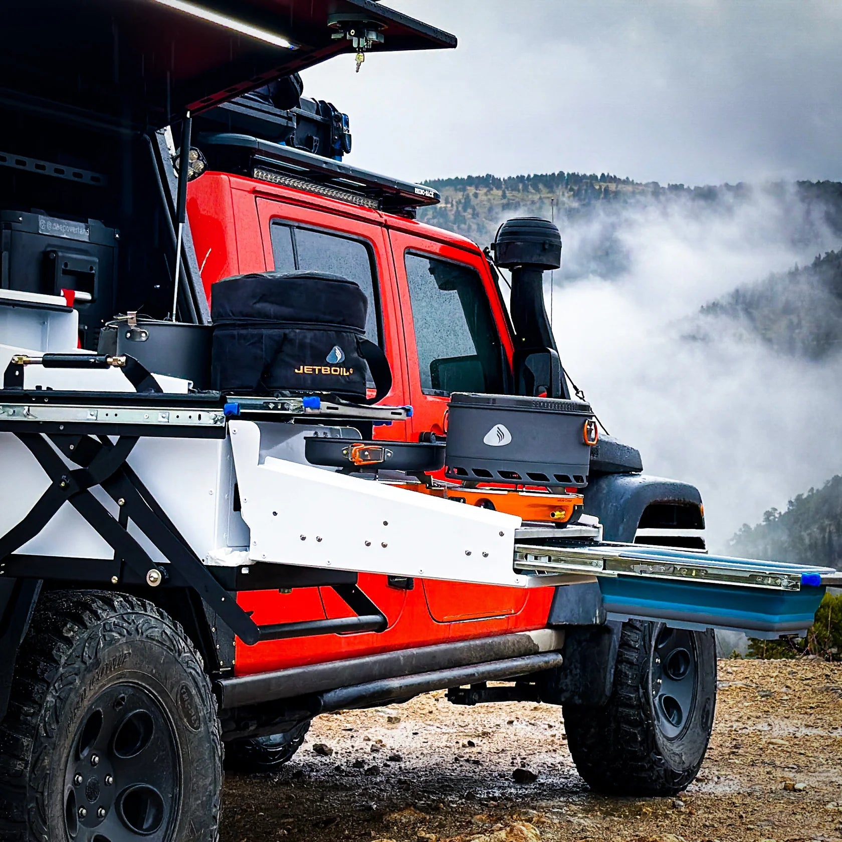 Dirtbox Overland Drop Slider Mount - Heavy Duty Off-Road Truck Bed Rack for Camping Gear & Outdoor Adventures