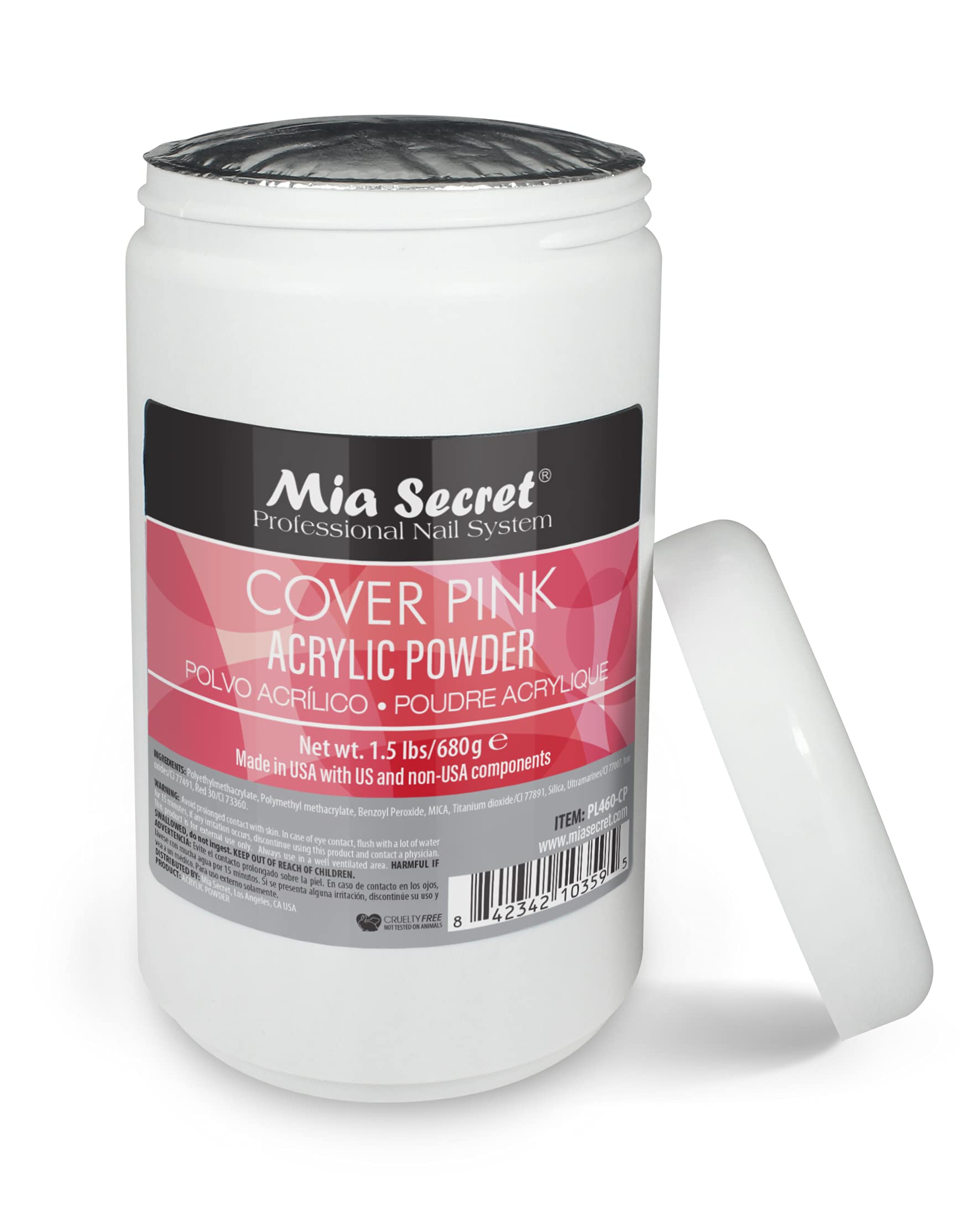 Mia Secret Cover Pink Acrylic Powder 1.5 lbs - Professional Nail Extension & Repair Kit for Acrylic Nails - Perfect for Salon, Home Manicure & DIY Nail Art