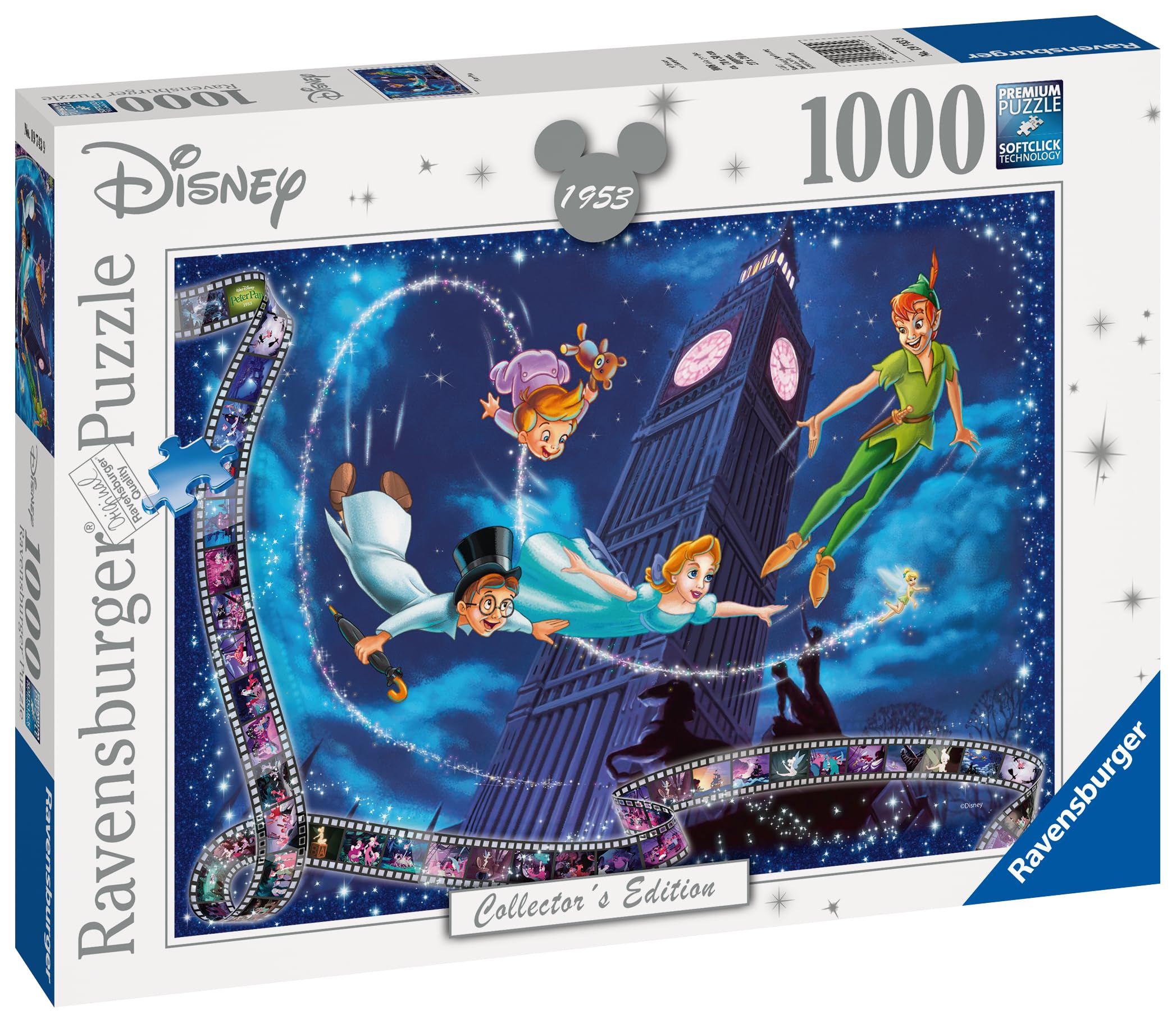 Ravensburger 1000-Piece Peter Pan Disney Puzzle for Adults - Premium Quality Jigsaw Puzzle with Glue for Framing, 70x50cm - Perfect for Home Decor, Gifts & Relaxation