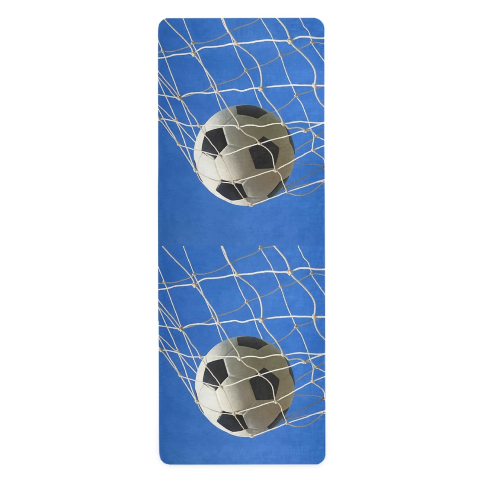 Blue Sky Non-Slip Rubber Yoga Mat - 1mm Thick Fitness Exercise Mat with Carry Bag | Durable Folding Workout Mat for Pilates, Floor Exercises & Soccer Training | Perfect for Home Gym, Studio & Outdoor Sports