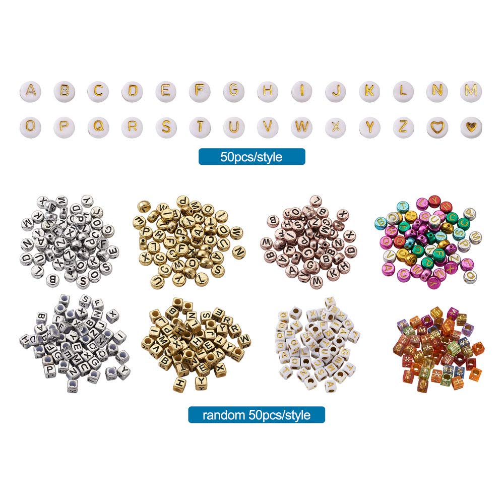 1800pcs Acrylic Alphabet Beads A-Z for Jewelry Making - Large Hole Craft Beads Kit for DIY Bracelets, Necklaces & Keychains - Perfect for Gifts, Parties & Kids Crafts