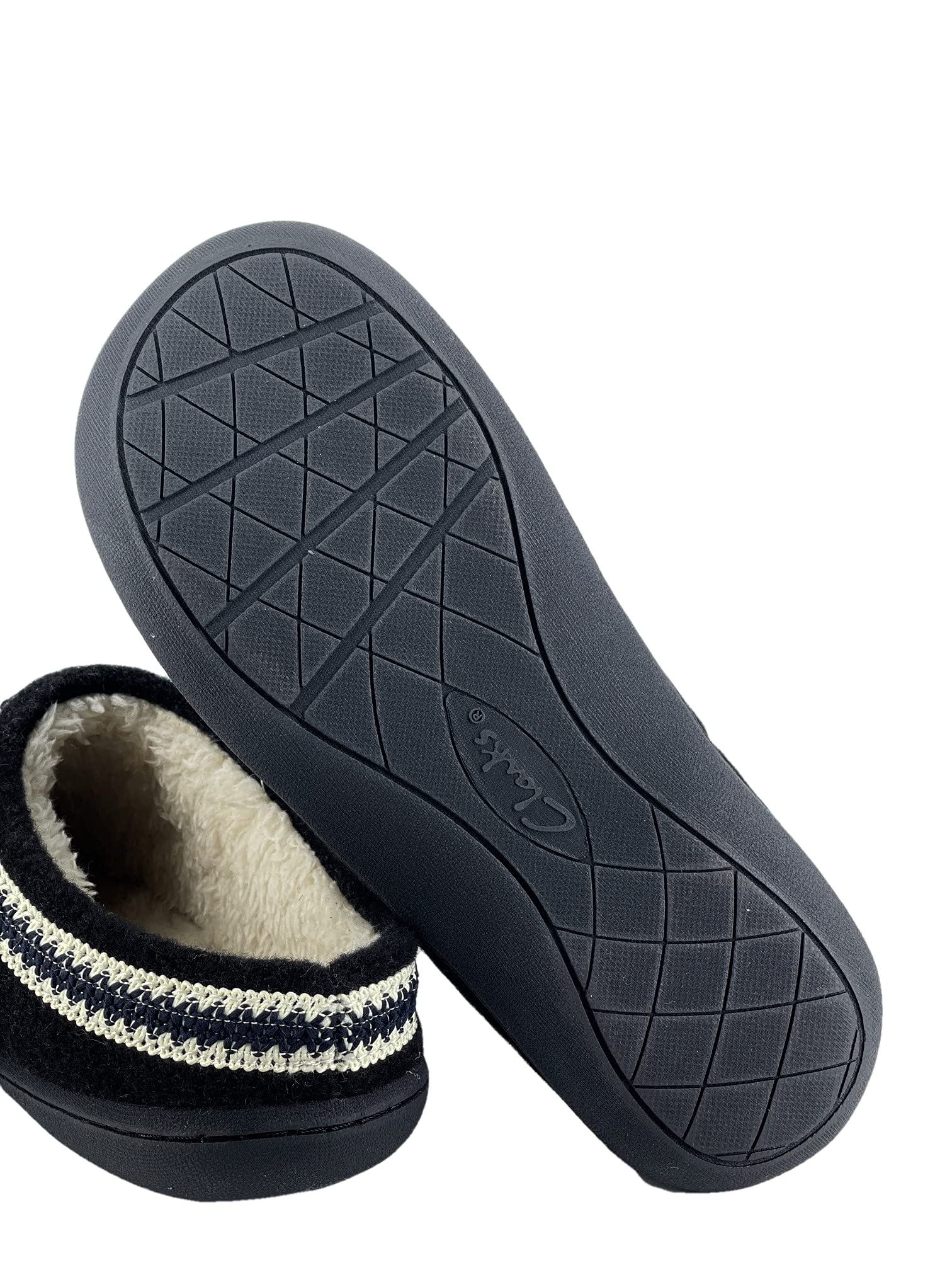 Clarks Women's Wool Felt Clog Slippers JMH1319T - Warm & Cozy Plush Faux Fur Lined Indoor/Outdoor House Shoes - Perfect for Winter Comfort at Home, Office or Quick Errands