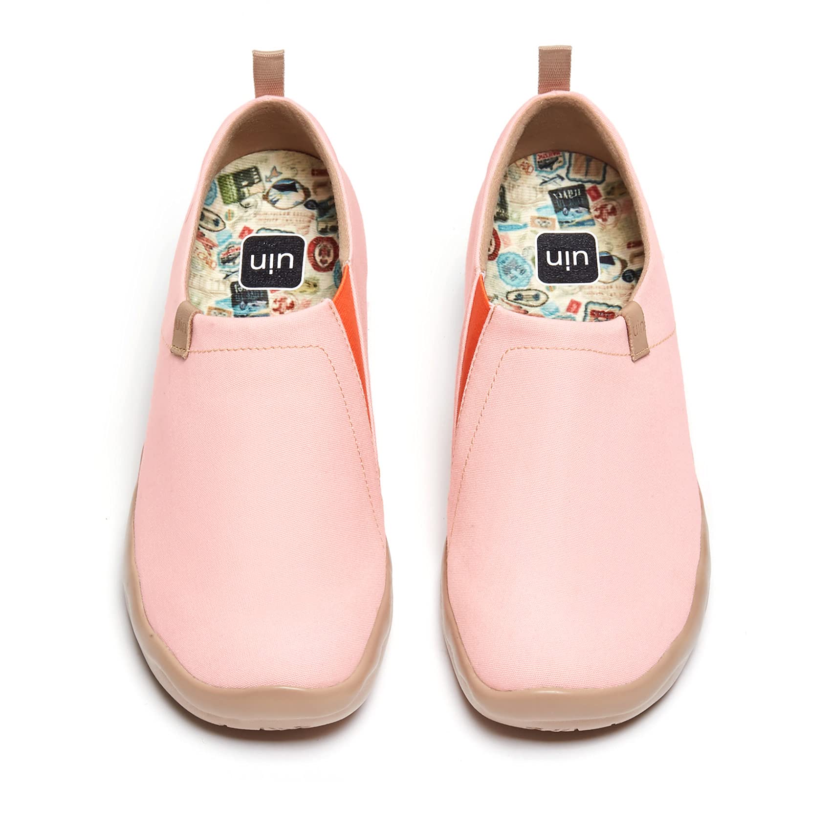 UIN Women's Slip-On Canvas Sneakers - Lightweight Comfortable Walking Shoes for Women, Casual Loafers with Solid Color Design, Perfect for Travel, Work & Everyday Wear