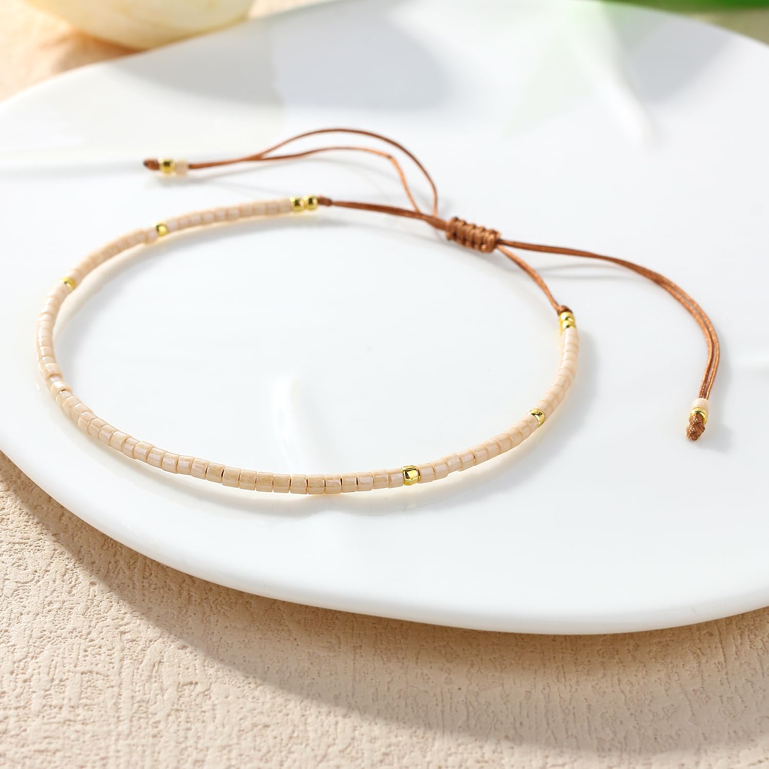 KELITCH Adjustable Miyuki Crystal Beaded Bracelet - Handmade Friendship Jewelry for Women, Girls | Perfect for Gifts, Parties & Everyday Wear