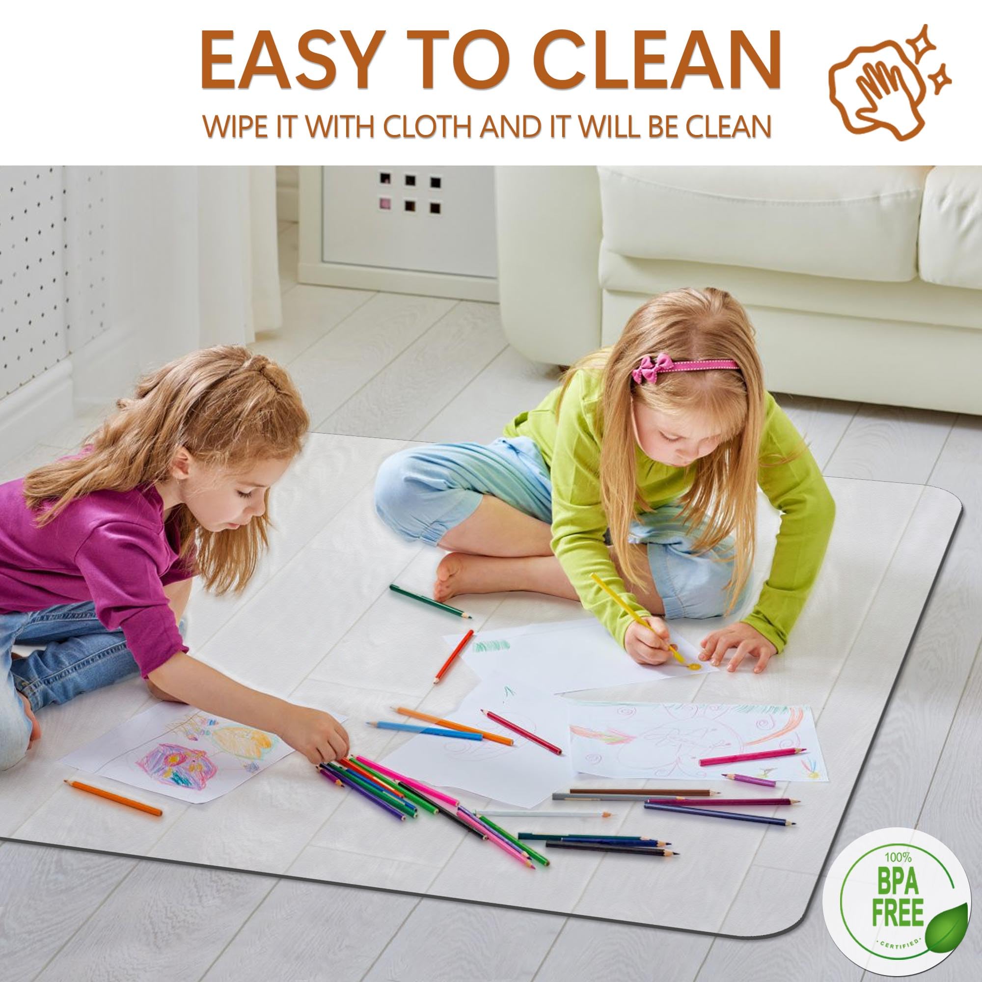 Premium Office Chair Mat for Hardwood Floors - 44