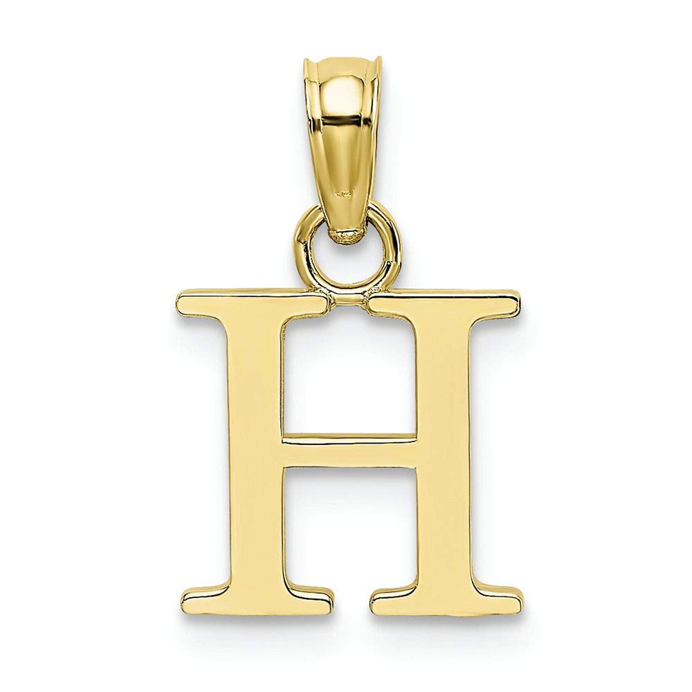 10K Yellow Gold Block Initial Charm Necklace - Personalized Name Pendant for Women | Custom Engraved Jewelry Gift for Birthday, Anniversary & Valentine's Day | Elegant Layering Piece for Everyday Wear & Special Occasions | Perfect for Stacking with Other Necklaces or Wearing Alone as a Statement Piece | Ideal for Office, Date Night, Bridal Shower & Mother's Day | FJC Finejewelers | Great for Work, Parties, Weddings & Everyday Elegance