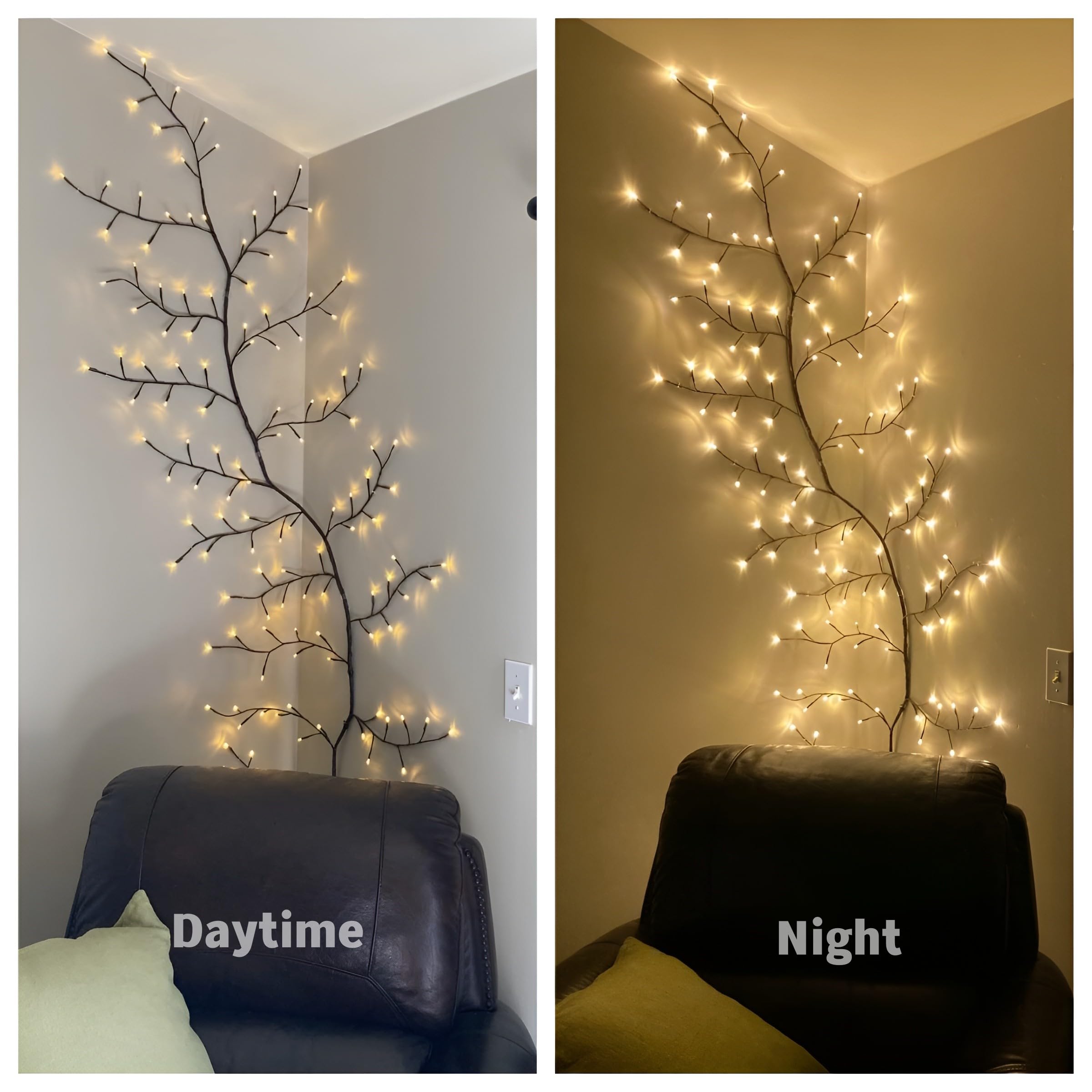 Enchanted Willow Vine Lights - 7.5Ft Flexible Fairy String Lights with Remote Control & 144 LEDs, Twinkle Tree Lighted Branches for Bedroom, Living Room, Wall Decor | Perfect for Weddings, Parties, and Cozy Home Ambiance (1 Pack)