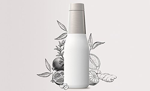 Asobu The Oasis 20oz Vacuum Insulated Stainless Steel Water Bottle - Double Wall Leakproof Design, White - Perfect for Gym, Hiking, Travel & Everyday Hydration