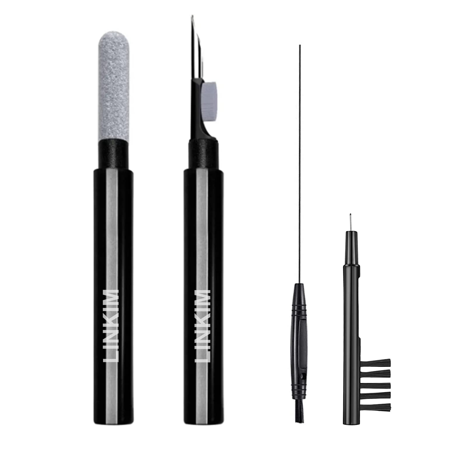 Hearing Aid Cleaning Kit - 3-in-1 Portable Sound Amplifier Cleaner Pen with Brush & Tools | Compact Multifunctional Maintenance Set (Black) | Perfect for Daily Hearing Device Care & Travel