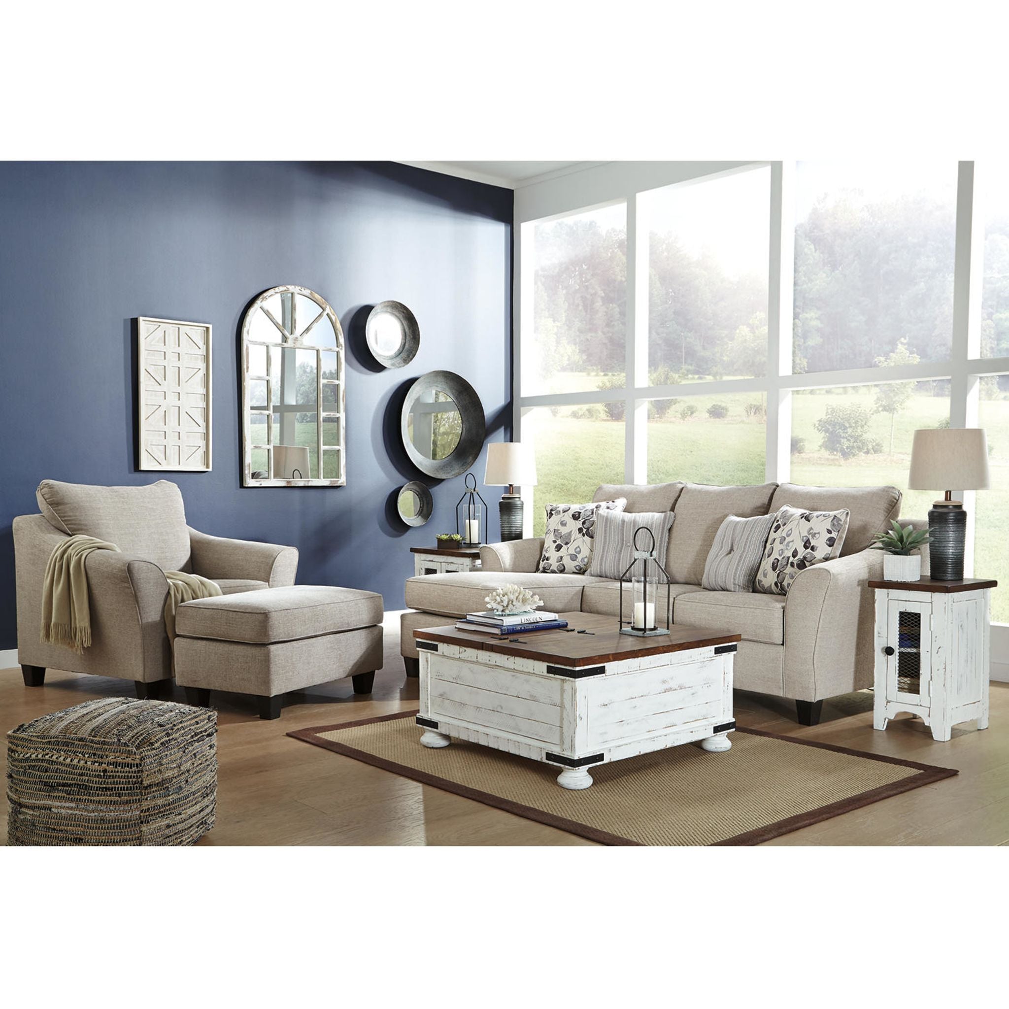 Abney Sofa Chaise - Modern Sectional Couch with Chaise Lounge, Comfortable Living Room Furniture for Small Spaces | Perfect for Apartments, Condos & Cozy Home Decor