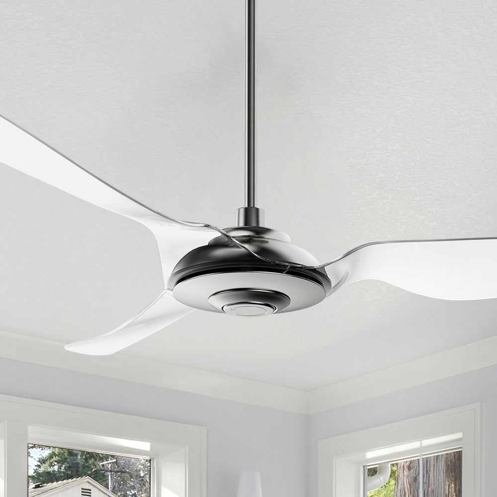 Smart WiFi-Enabled 60 Inch Modern Ceiling Fan with Remote Control - No LED - Perfect for Living Room, Bedroom & Outdoor Spaces