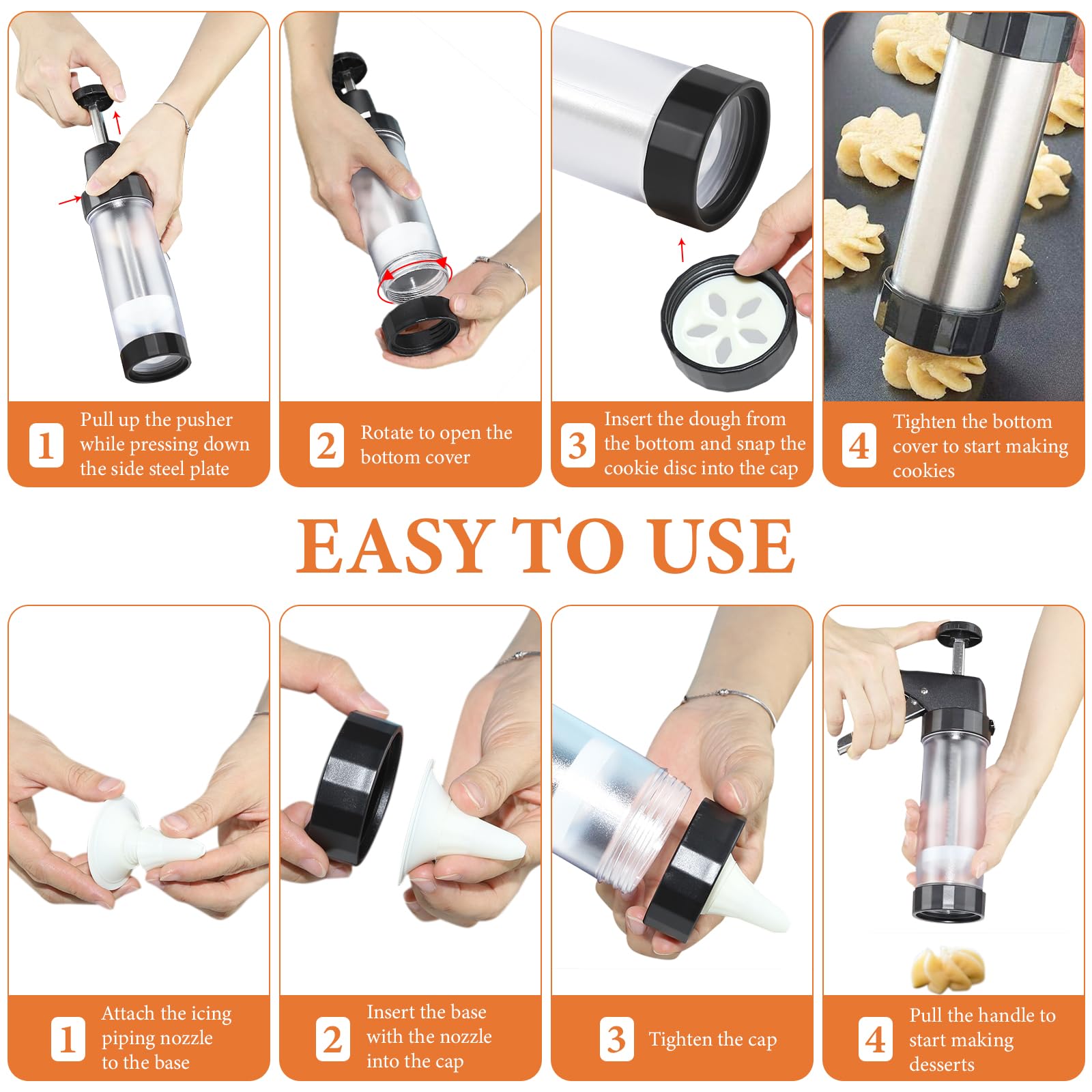 **Cookie Press Set with 16 Discs & 6 Tips - Churro & Biscuit Maker for Baking & Cake Decorating - Perfect for Holidays, Parties & DIY Desserts**