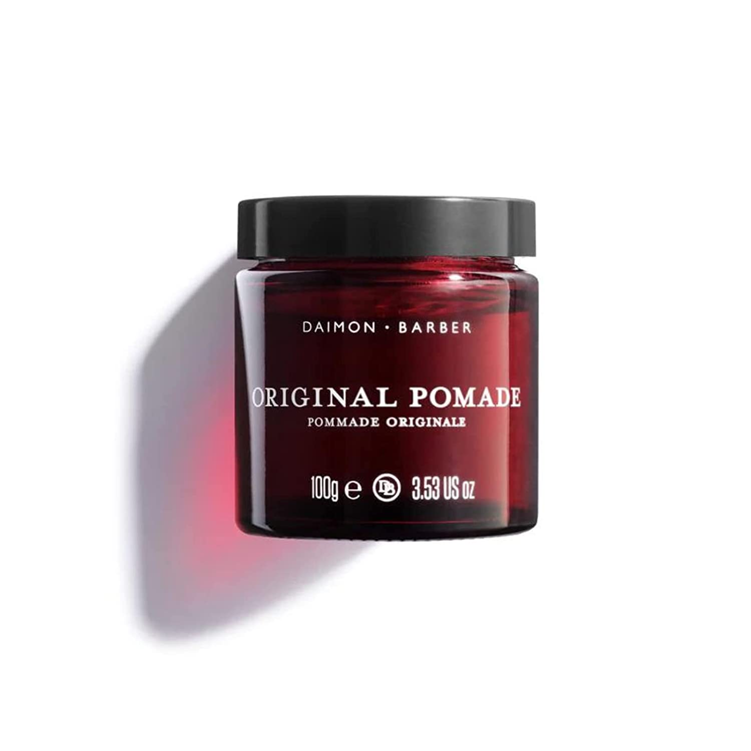 Daimon Barber Original Hair Pomade - Medium Hold & Natural Shine Styling Wax with Bee Propolis & Raspberry Seed Oil (3.53 oz) - Nourishes & Moisturizes Hair for Everyday Styling & Special Occasions