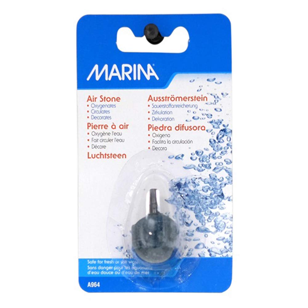 Premium Blue Air Stone for Aquarium - 7/8 Inch Round Oxygen Diffuser for Fish Tank - Perfect for Freshwater & Saltwater Tanks, Hydroponics, and Aquatic Decor