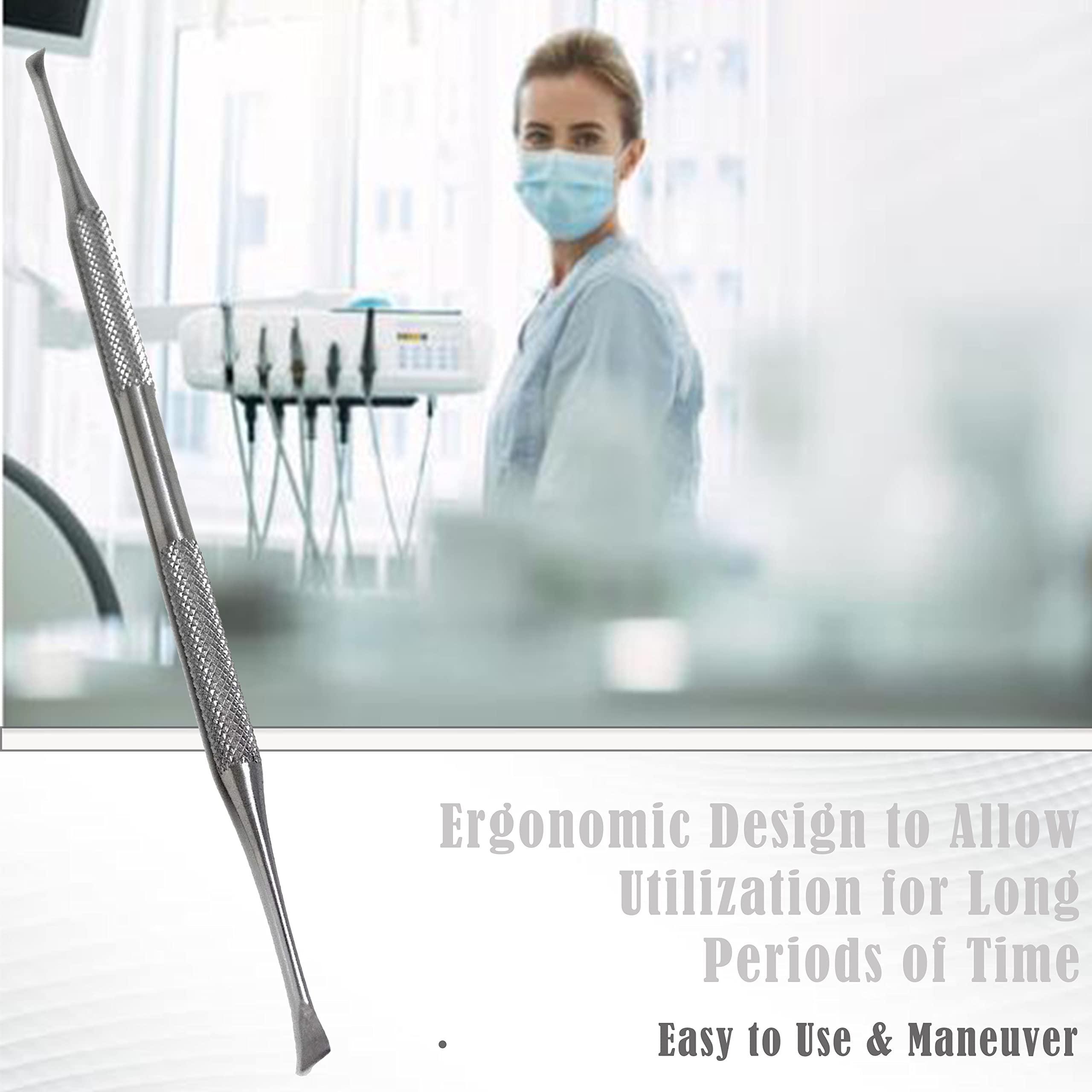 Professional Dental Tartar Scraper Tool - Stainless Steel Double Ended Plaque Remover for Teeth Cleaning at Home - 6.5 Inch Dental Pick for Oral Hygiene & Tartar Control - Perfect for DIY Teeth Whitening & Dental Care