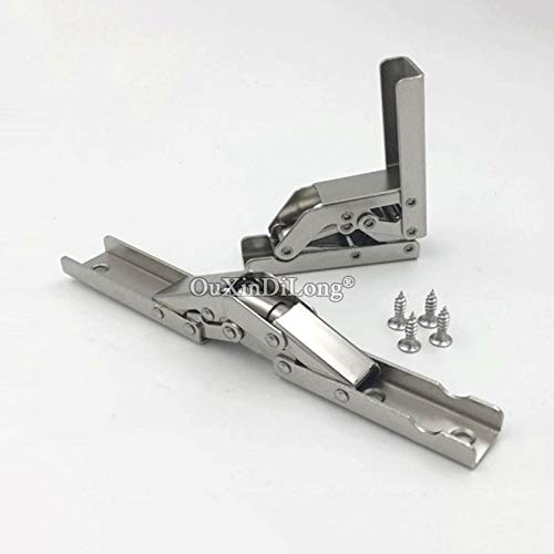 4Pcs 90 Degree Cabinet Hinges - 180 Degree Adjustable Folding Brackets, Concealed Flap Hinges for Furniture, Tables & DIY Projects - Perfect for Kitchen Cabinets, Wardrobes & Foldable Furniture