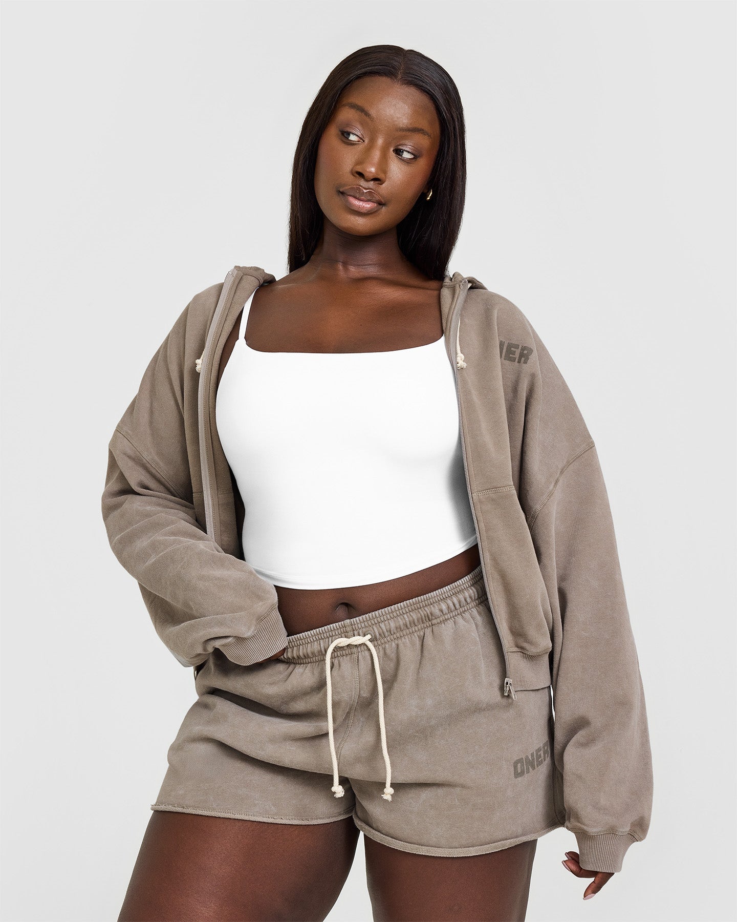 Raw Lounge Oversized Zip Hoodie for Women & Men | Soft Washed Warm Sand Pullover | Cozy Casual Wear for Home, Travel & Outdoor Activities