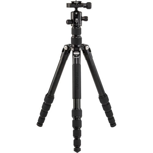 Benro Tripster Travel Tripod - 1 Series Aluminum Tripod for Travel Photography, Vlogging & Outdoor Adventures (Black) - Compact & Lightweight for Hiking, Camping & Sightseeing