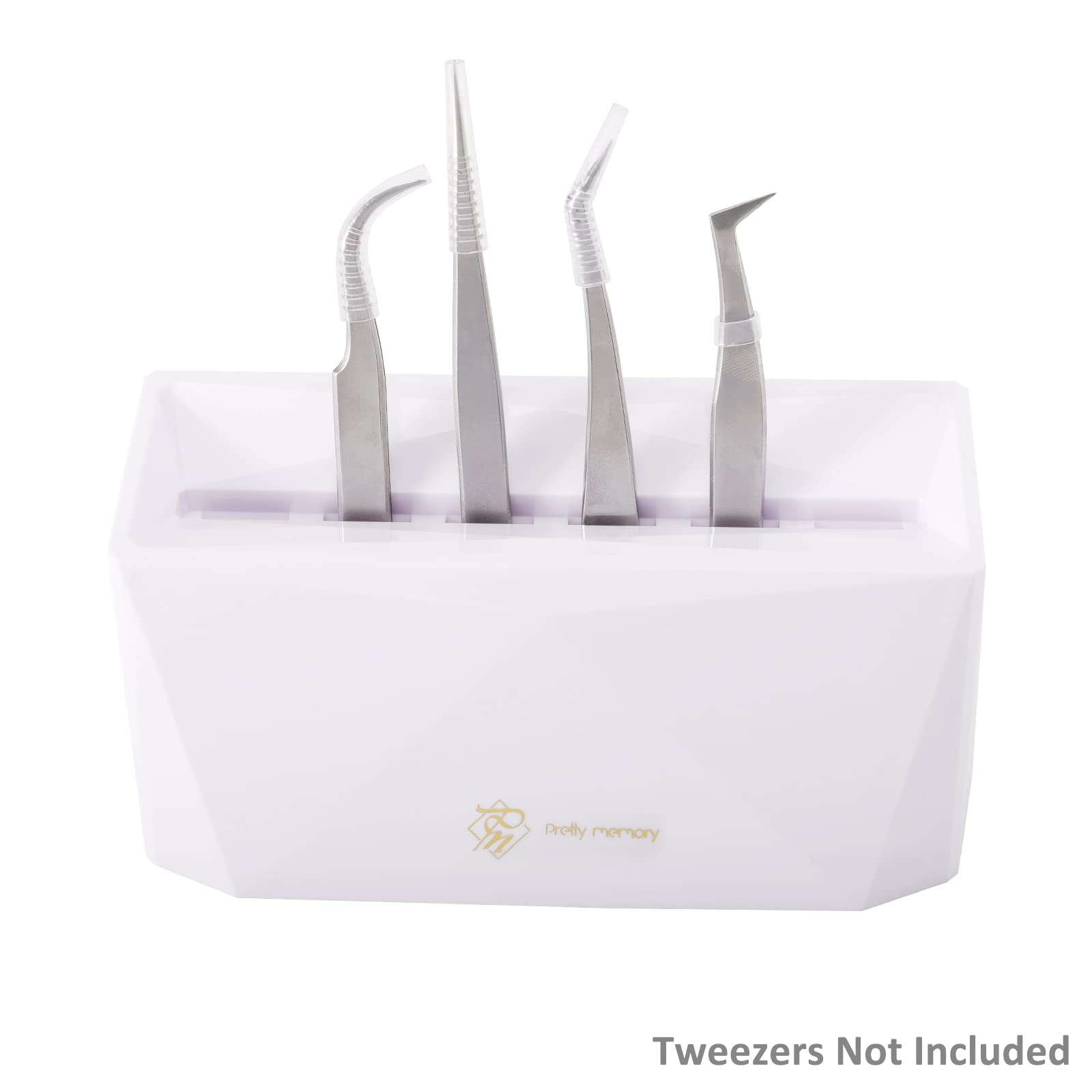 Professional 6-Piece Lash Extension Tweezer Holder & Organizer - White | Eyelash Extension Supplies Display Shelf | Makeup Artist Tools & Storage Solution for Salon, Spa & Home Beauty Stations
