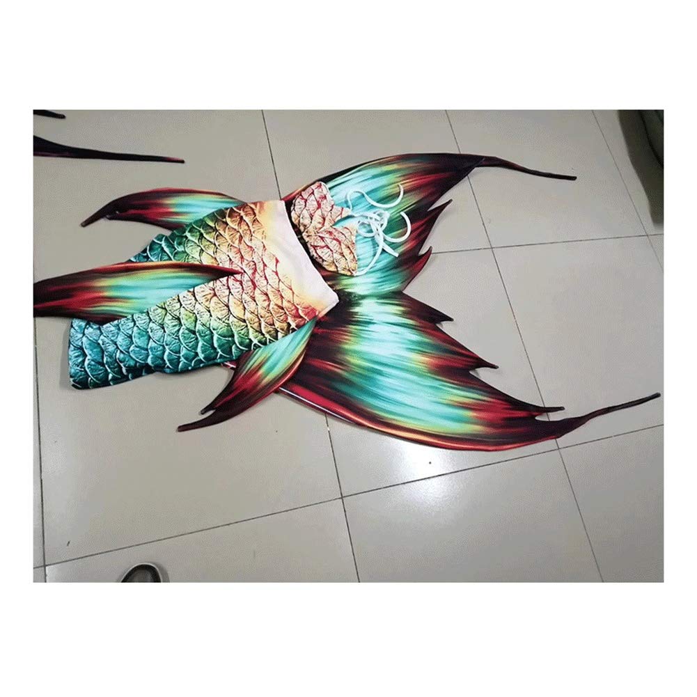 **Colorful Mermaid Swimsuit with Monofin - Girls' Bikini Swimming Costume & Mermaid Tail for Pool, Beach, and Underwater Photography - Perfect Gift for Girls**