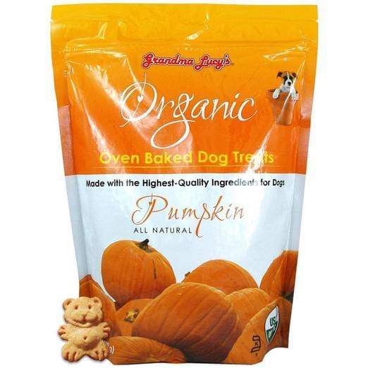 Grandma Lucy's Organic Pumpkin Oven Baked Dog Treats 14oz - Healthy Natural Dog Snacks for Training, Digestive Health & Weight Management - Perfect for Small & Large Dogs
