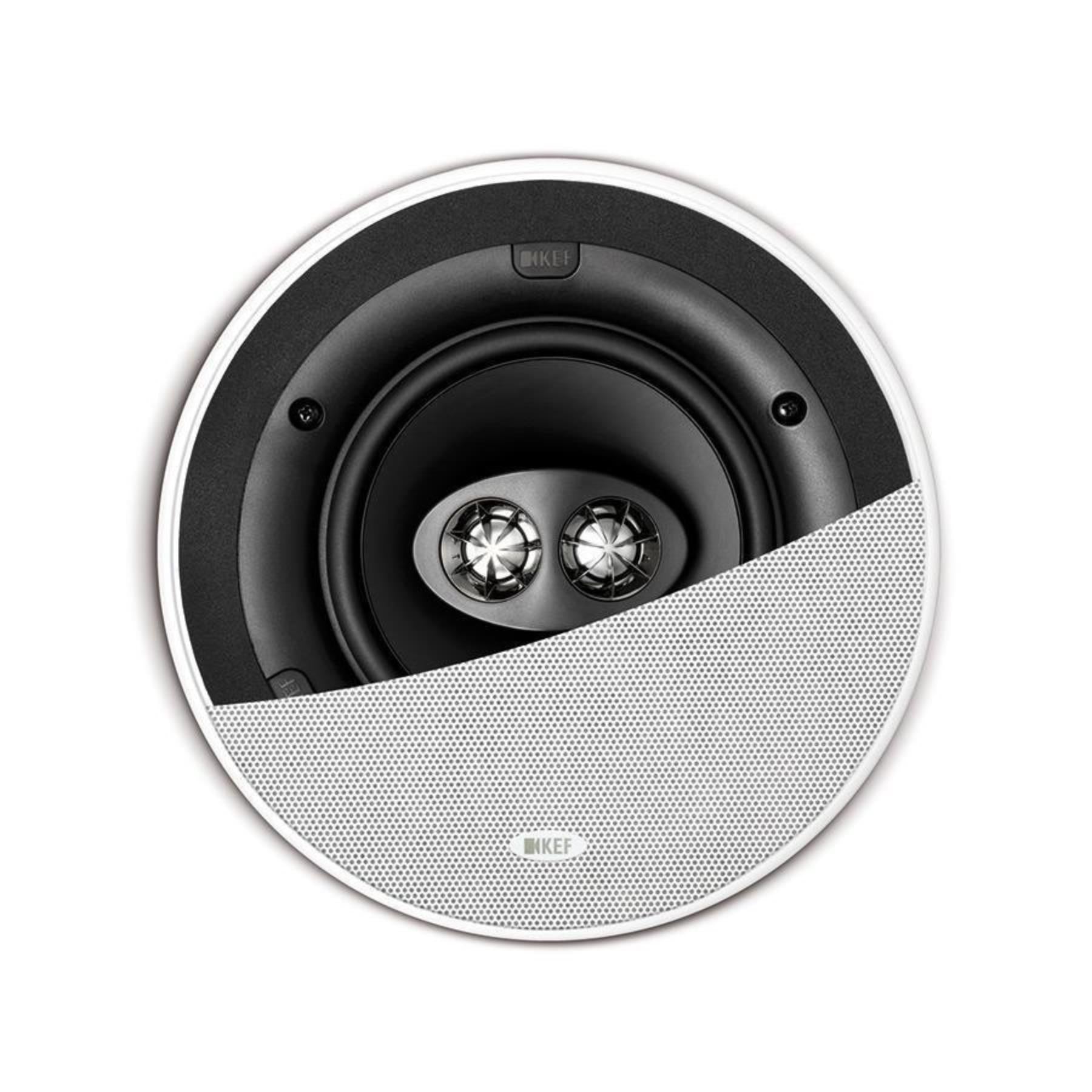 KEF Ci160CRds Dual Stereo In-Ceiling Speaker - C Series Thin Bezel Design for Home Theater & Background Music | Perfect for Living Rooms, Bedrooms & Commercial Spaces