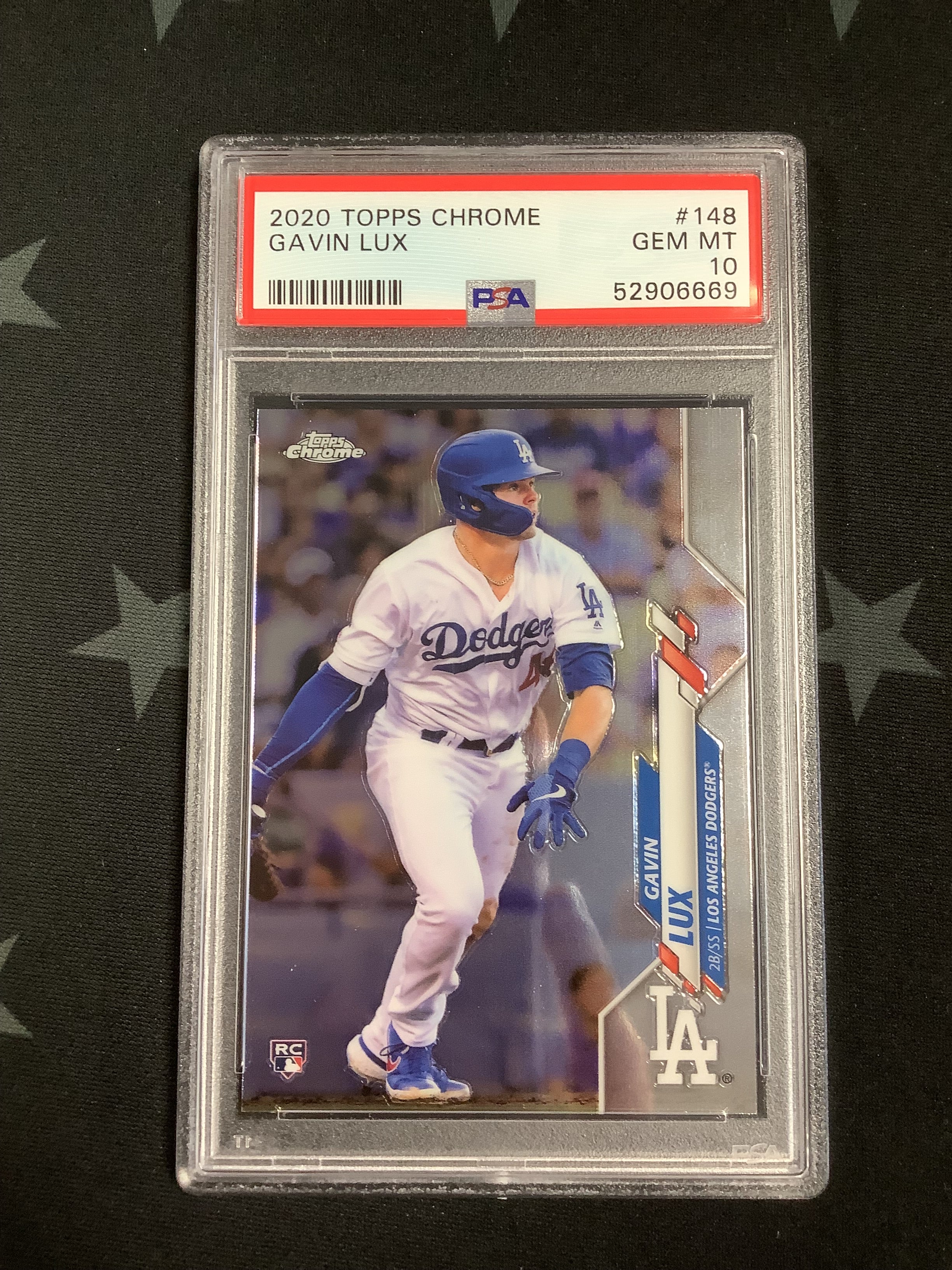 2020 Topps Chrome Baseball Card #148 Gavin Lux PSA GEM MT 10 - Rare Collectible Sports Memorabilia for Display & Investment