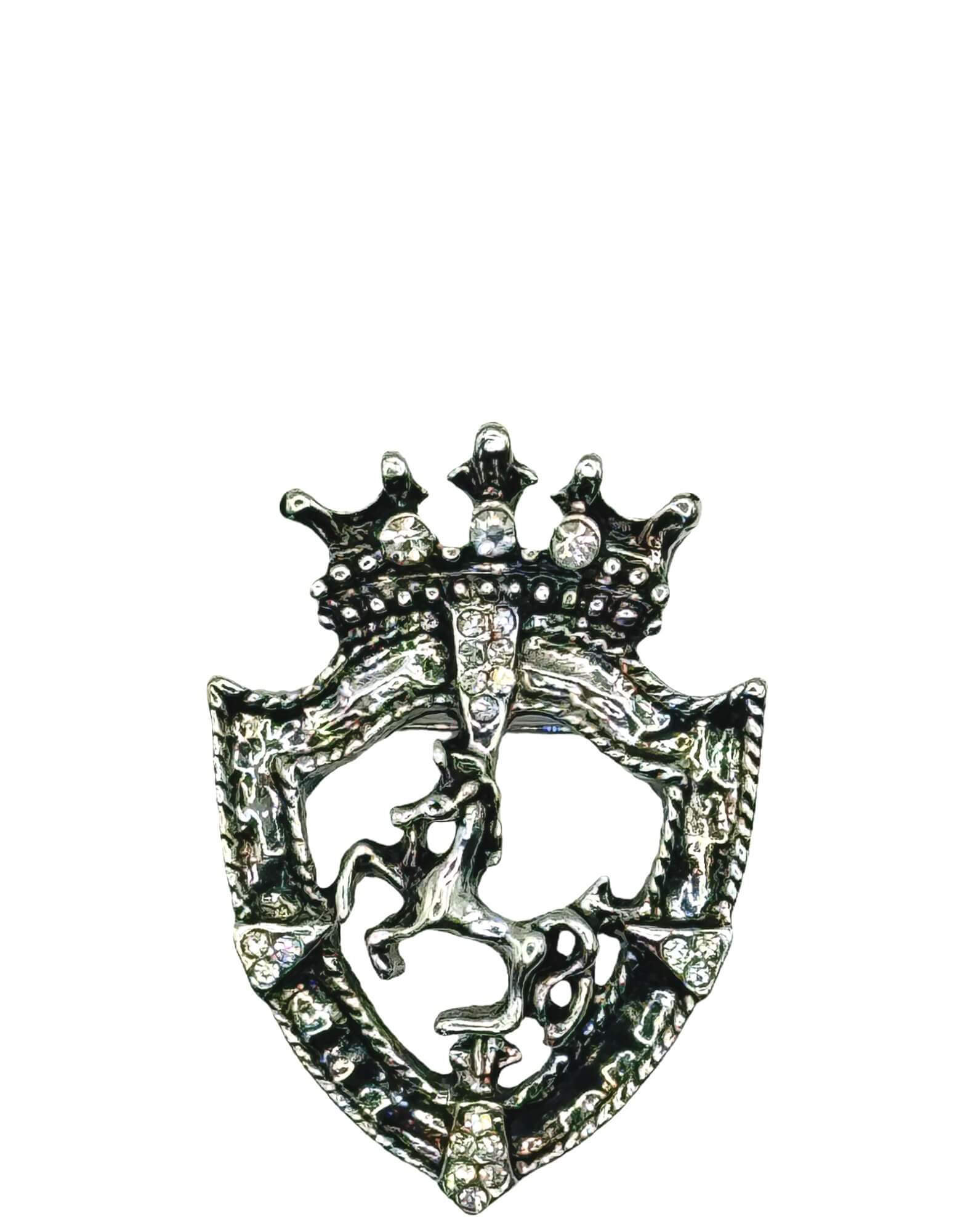 DÉCLIC Silver Horse Emblem Pin - Elegant Lapel Pin for Equestrian Enthusiasts, Perfect for Jackets, Hats, and Bags