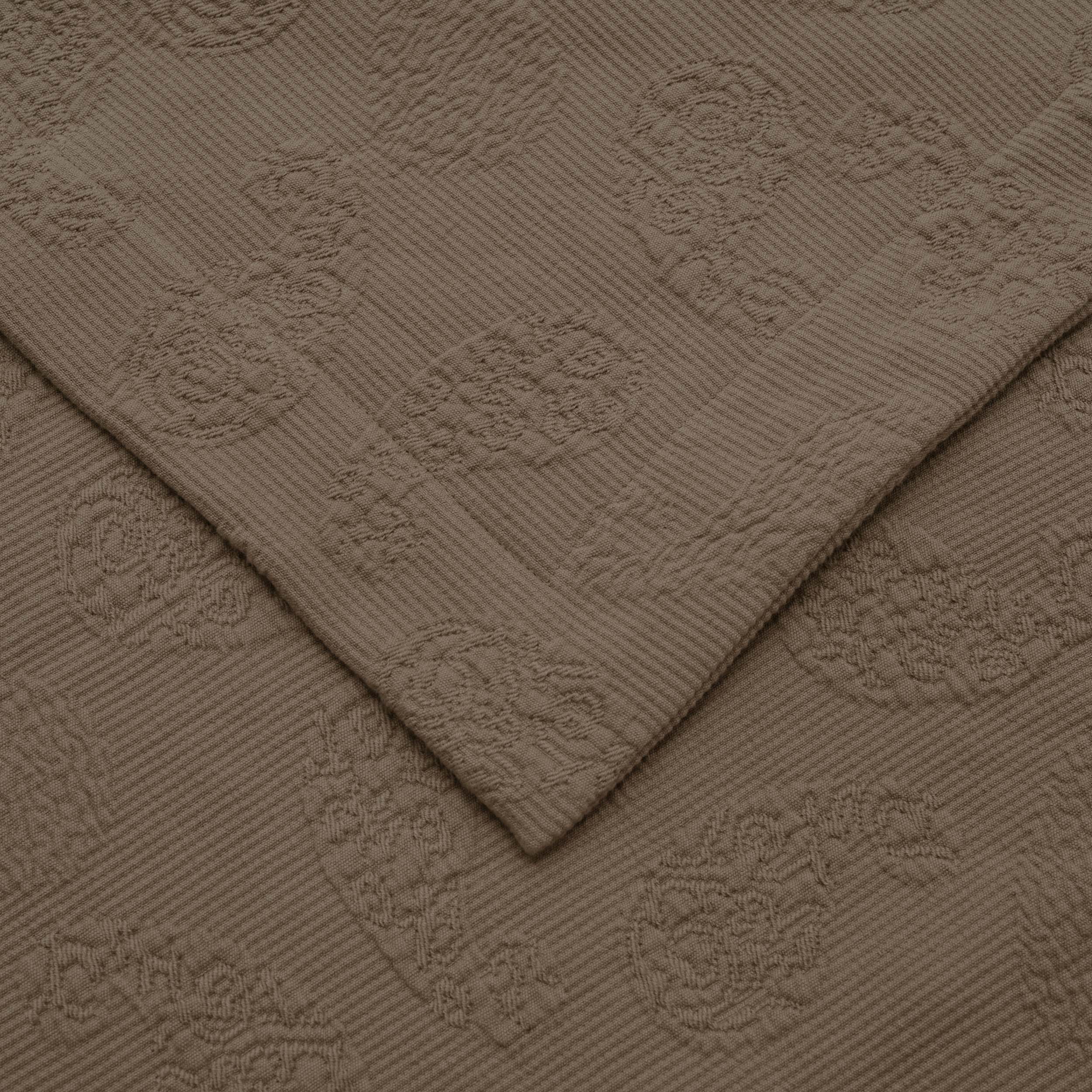 Jacquard Matelassé Paisley Floral Cotton Bedspread Set - Queen Size Luxury Bedding for Master Bedroom & Guest Room Decor