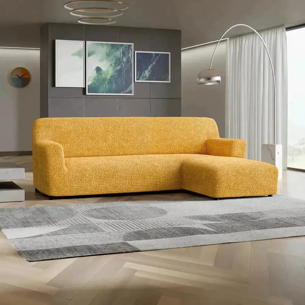 L Shaped Sofa Slipcover with Right Chaise - Premium Microfiber Stretchable Furniture Protector for Living Room, Sectional Couch Cover - Easy Wash & Anti-Slip Design for Home Decor