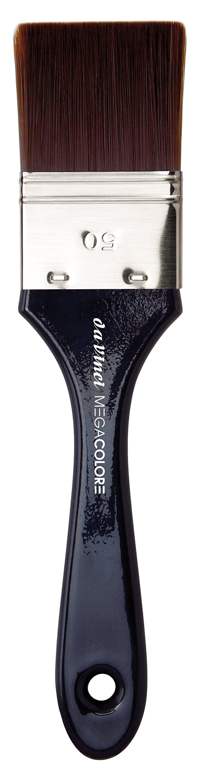 Da Vinci Oil & Acrylic Paint Brush 5043 - MegaColore Triple Thick Mottler with Chiseled Edge, Red/Brown Synthetic Bristles, Size 50 - Perfect for Professional Artists & Canvas Painting