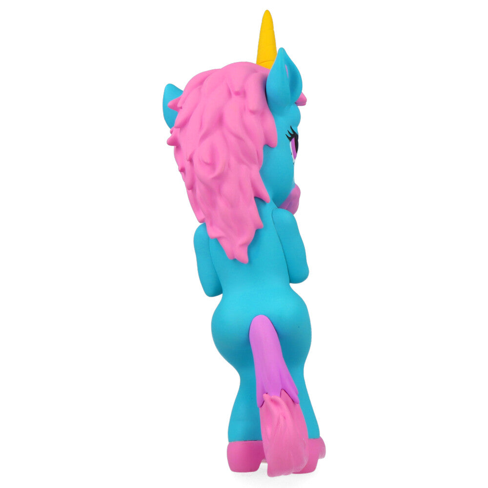 Ron English Forlorn Unicorn Blue Vinyl Art Toy - Collectible Pop Surrealism Figure for Home Decor & Art Display