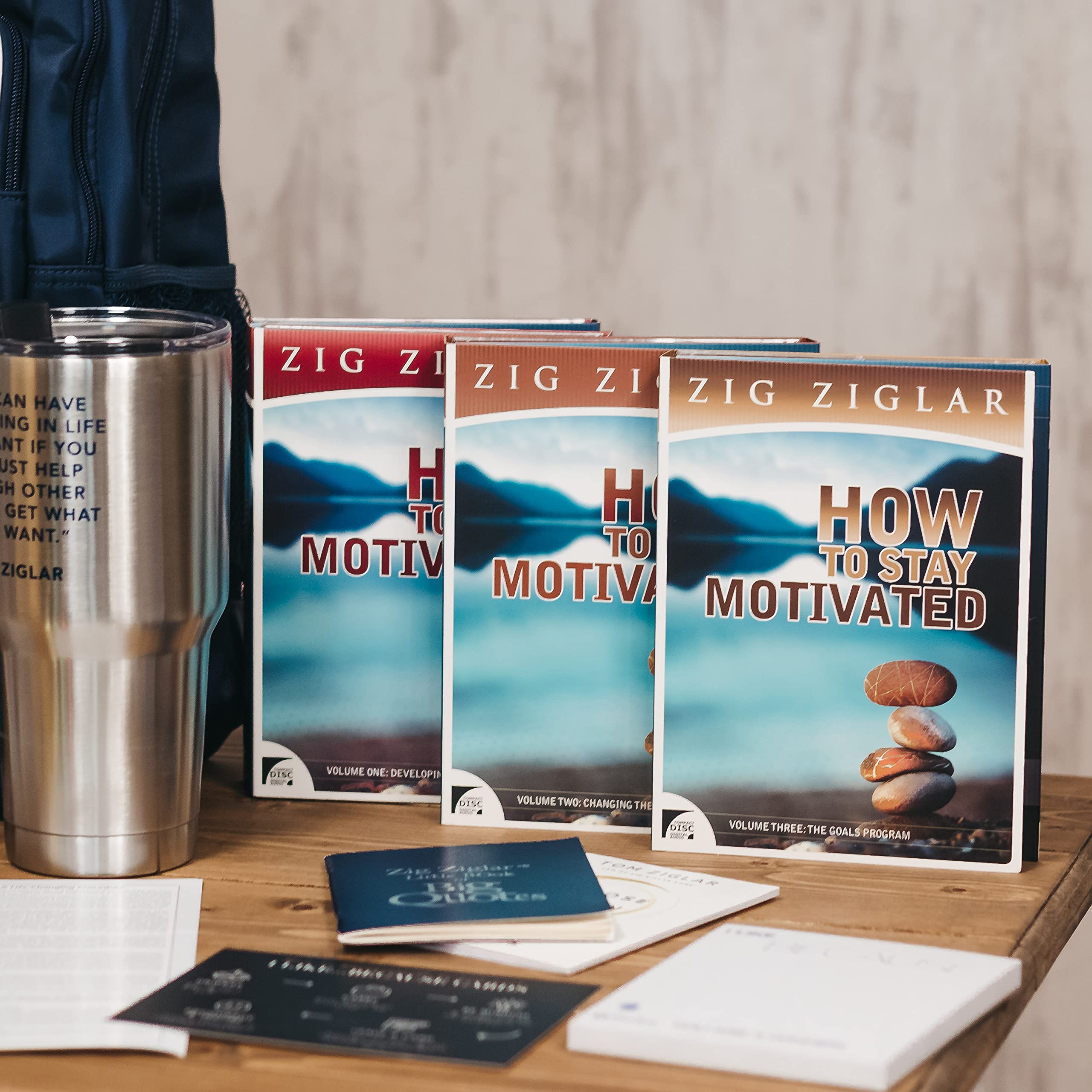 Zig Ziglar's 2020 BestSelf Backpack - Motivational Books & CDs for Personal Growth | Christian Self Help with Daily Planner | Perfect for Students, Professionals & Daily Inspiration