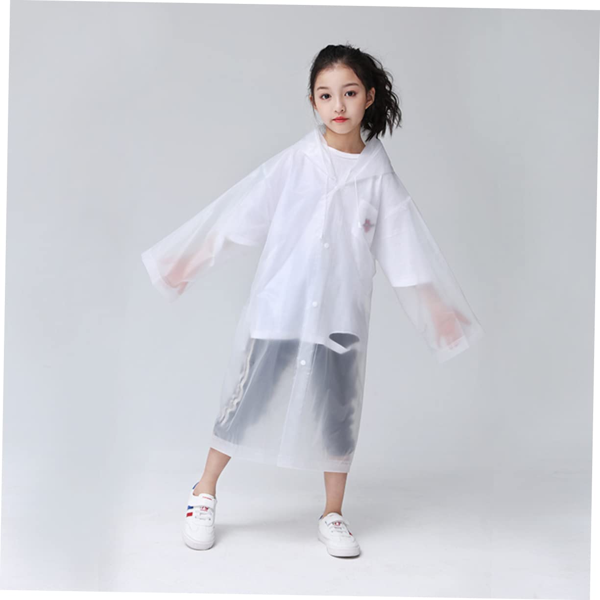 Waterproof Kids Rain Poncho - Lightweight & Portable Children's Raincoat for Outdoor Play, Hiking, and School - Boys & Girls Rainwear for All Seasons