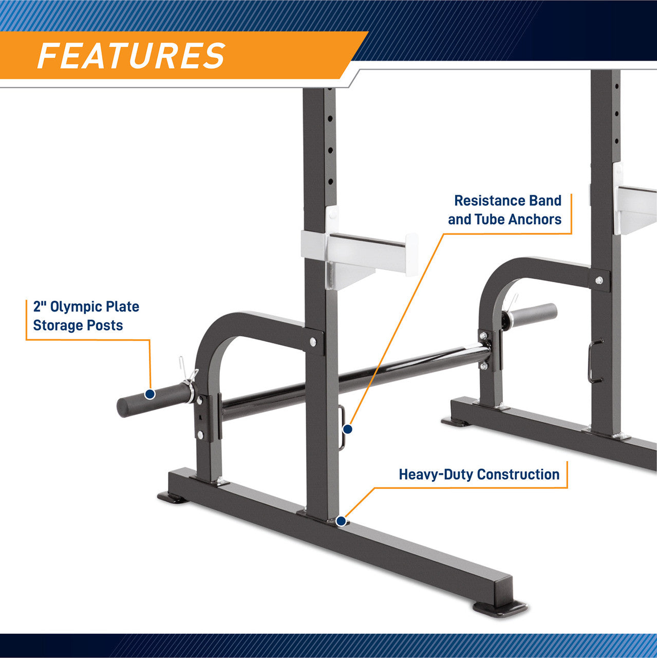 Marcy SM-8117 Power Cage Squat Rack for Home Gym - Heavy Duty Steel Power Rack with Pull-Up Bar & J-Hooks - Perfect for Weightlifting, Strength Training & CrossFit Workouts