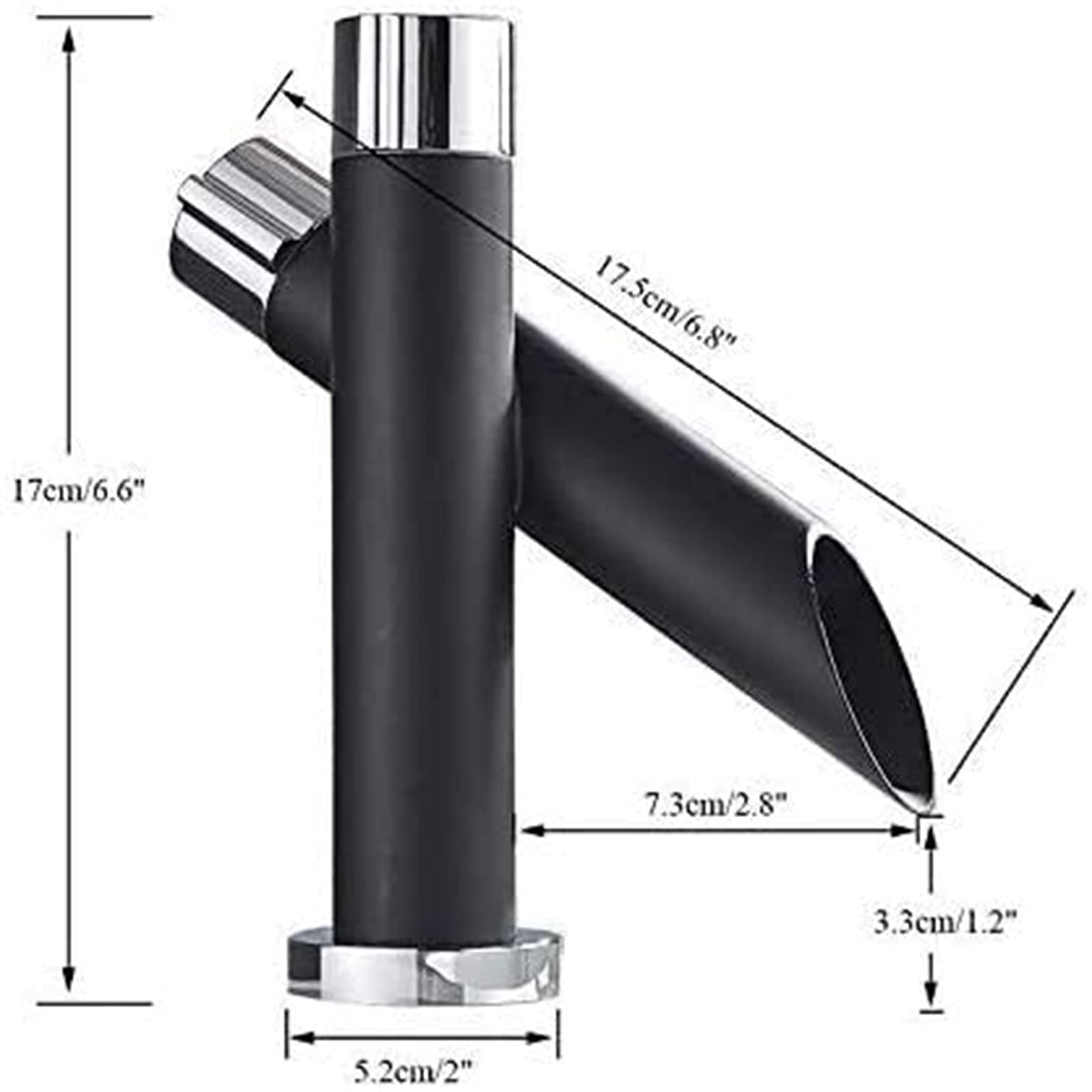 Premium CHLDDHC Modern Black Sink Faucet - Hot & Cold Water Mixer Tap for Bathroom Wash Basin, Kitchen Sink - Perfect for Home, Hotel & Commercial Use
