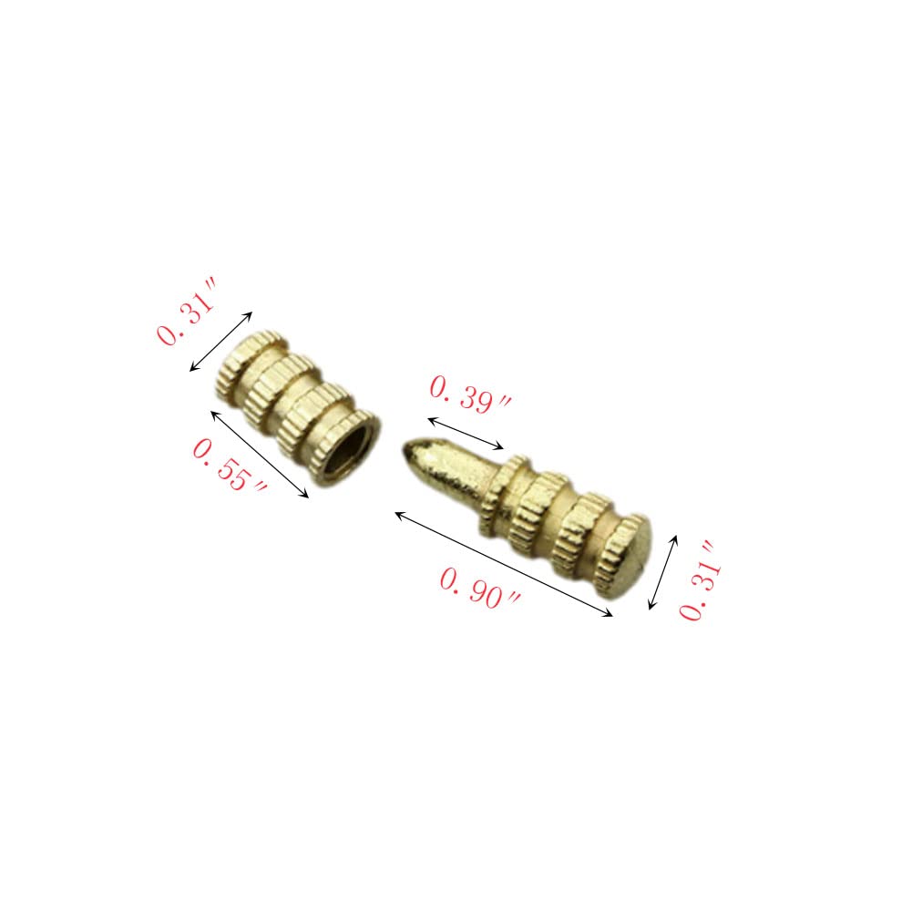 Carrittons 20-Piece Gold Table Leaf Alignment Pins - Heavy Duty Table Bolt Sleeve Connectors & Table Leaf Hardware for Dining Table Extension - Perfect for Home, Restaurant, and Event Furniture Assembly